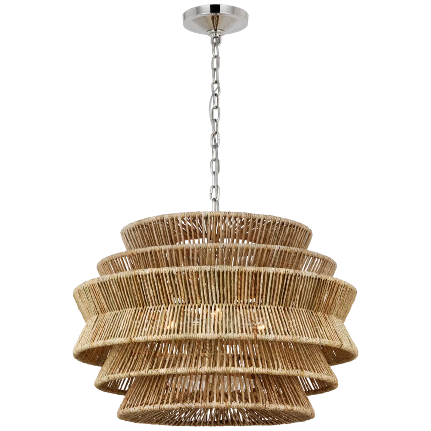Polished Nickel and Natural Abaca
