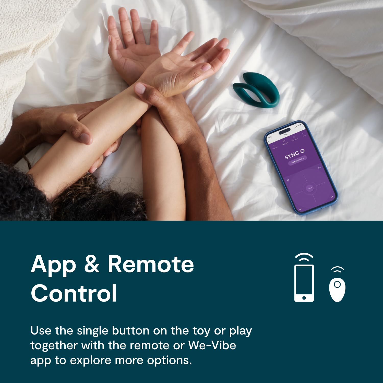 We-Vibe Sync Couples Vibrator - Remote Control Wearable Vibrator for Women & Couples | 10 Powerful Vibration Modes | App-Controlled G-Spot & Clitoral Stimulator | Rechargeable Adult Toy for Long Distance Play | Perfect for Date Nights, Travel & Spicing Up Relationships