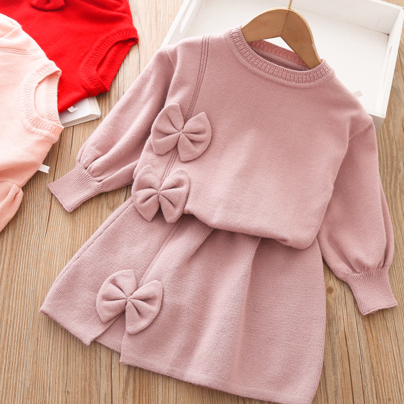 Cute Baby Girl Bow Knot Two-Piece Princess Dress Set for Infants - Perfect for Birthday Parties, Photo Shoots & Special Occasions