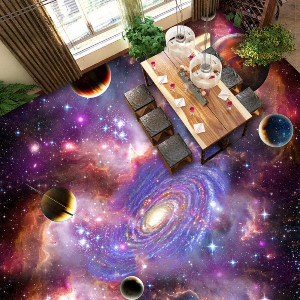 RTYUIHN Universe Galaxy Star 3D Floor & Wallpaper - Waterproof Vinyl Sticker for Living Room, Bedroom Decor - Modern Space Themed Wall Art - Perfect for Kids Rooms, Dorm Decor & Home Office Design