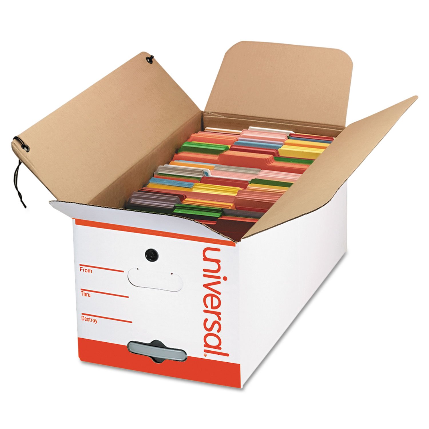 UNV75120 - Durable Economy Storage Box for Home Organization, Office Supplies & Closet Storage | Stackable Plastic Bins for Toys, Clothes & Household Items
