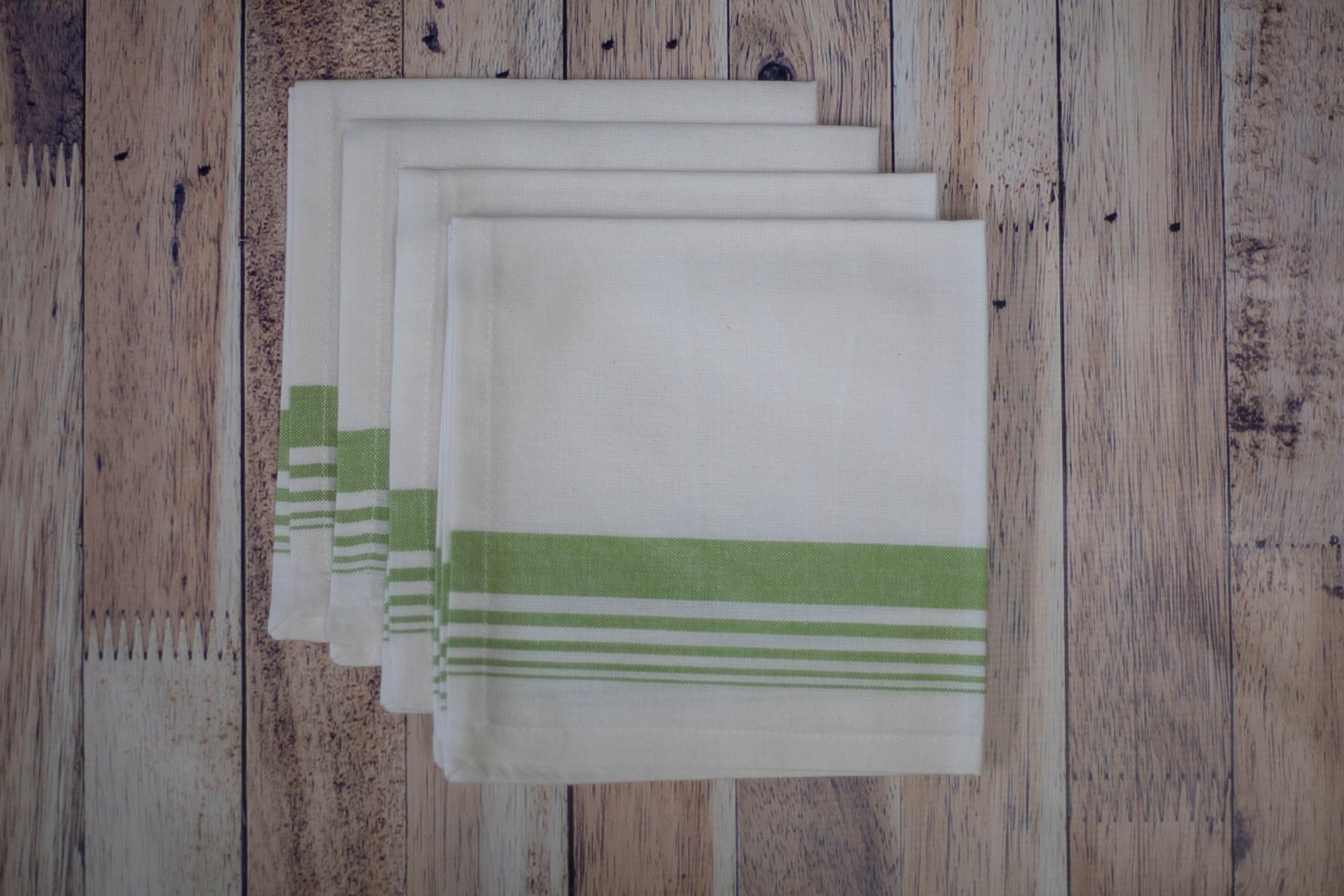 Colorful Candy Stripe Paper Napkins 15x15 Inches - 4 Pack for Birthday Parties, Baby Showers & Picnics