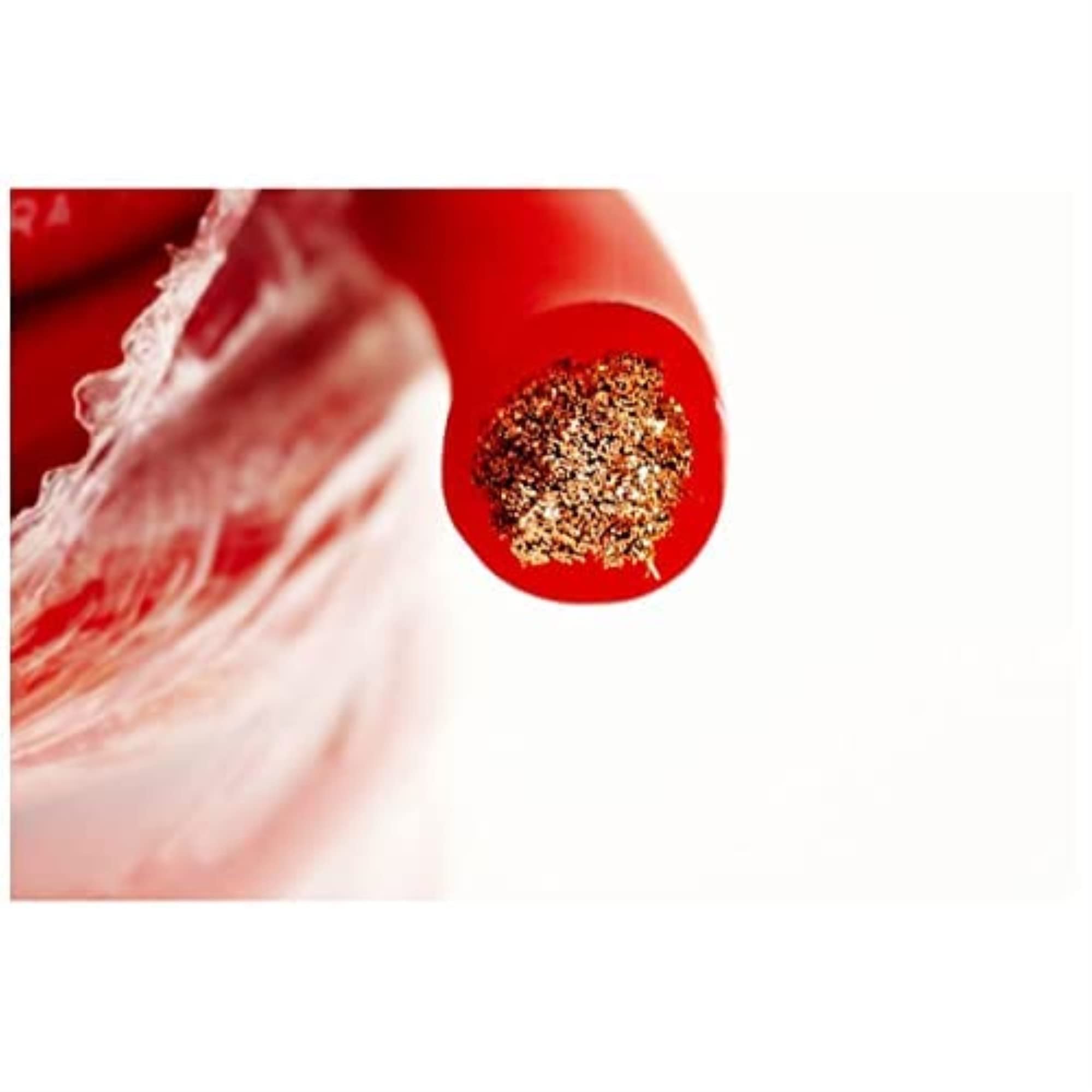 2.00mm² Red Copper Electrical Cable - Black PVC Insulation for Home Wiring, Automotive, and DIY Projects