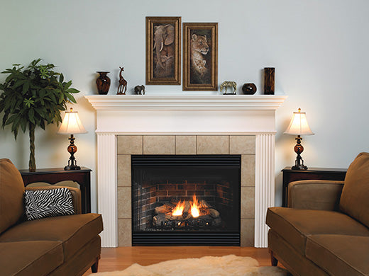 White Mountain Hearth Keystone Deluxe B-Vent Gas Fireplace Insert - Efficient Heating for Living Rooms & Bedrooms - Perfect for Home & Cabin Use