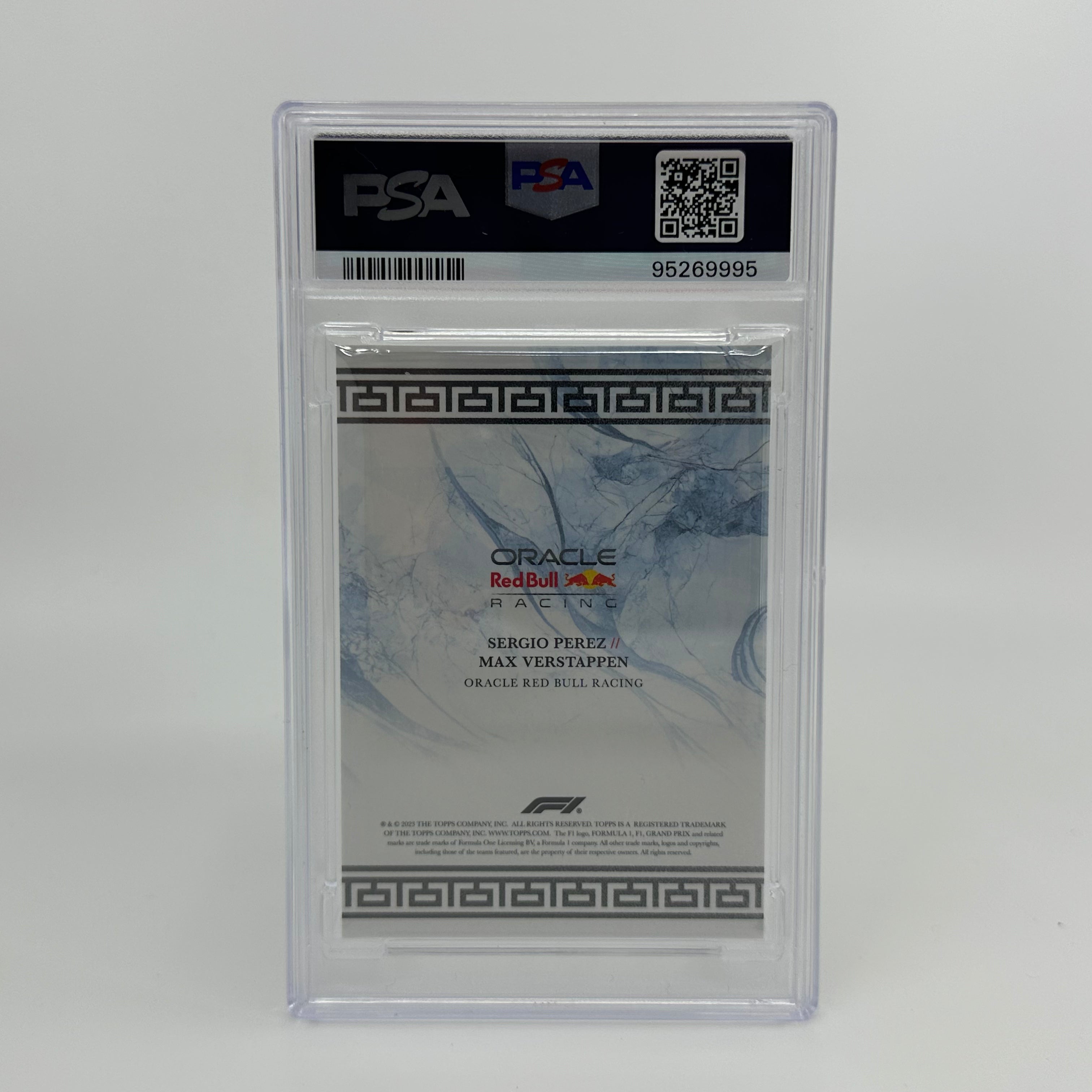 2023 Eccellenza La Squadra PSA 9 Graded 32/75 Verstappen & Perez Gray - Perfect for F1 Collectors, Racing Memorabilia Displays & Sports Card Investments