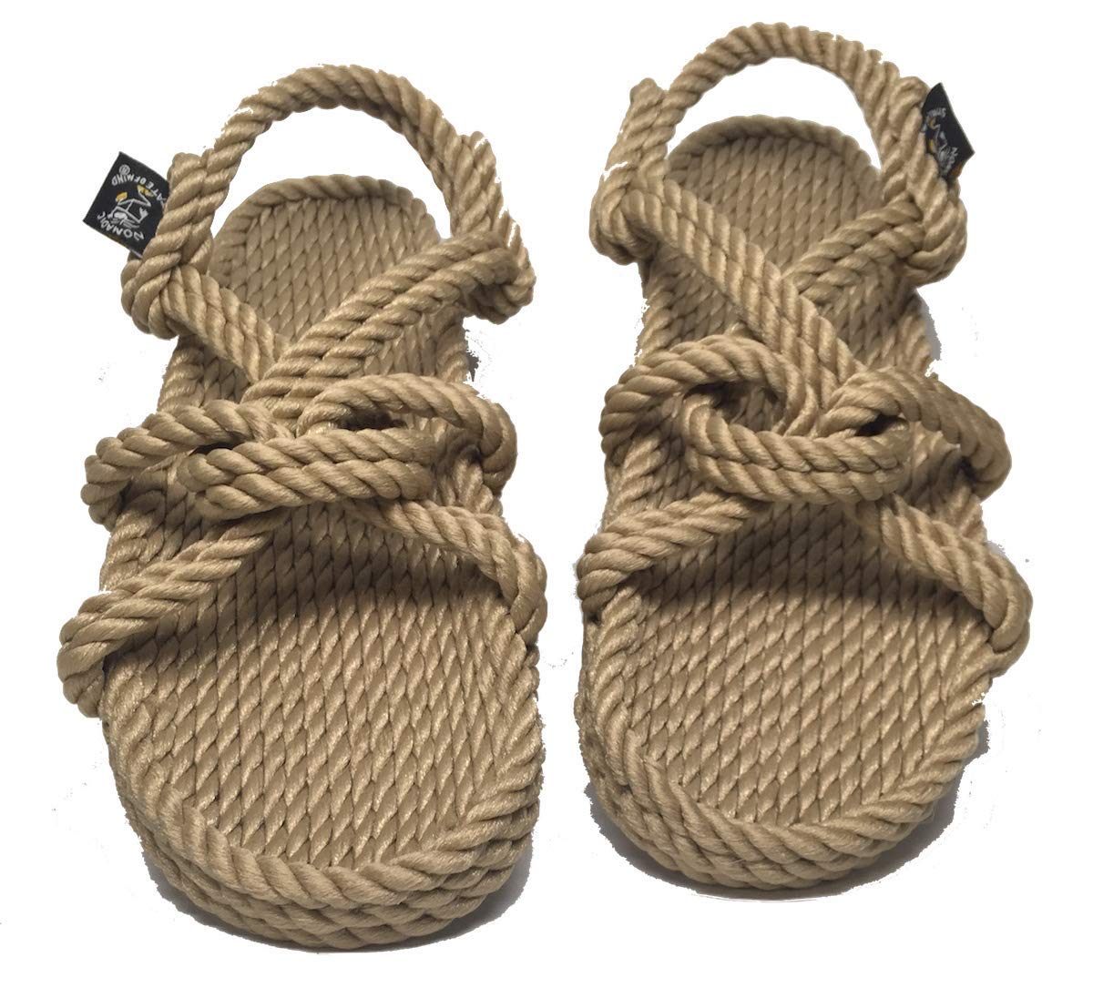 Nomadic State of Mind Handmade Rope Sandals for Men & Women - Unisex Bohemian Straw Sandals - Perfect for Beach, Hiking & Summer Outdoor Adventures