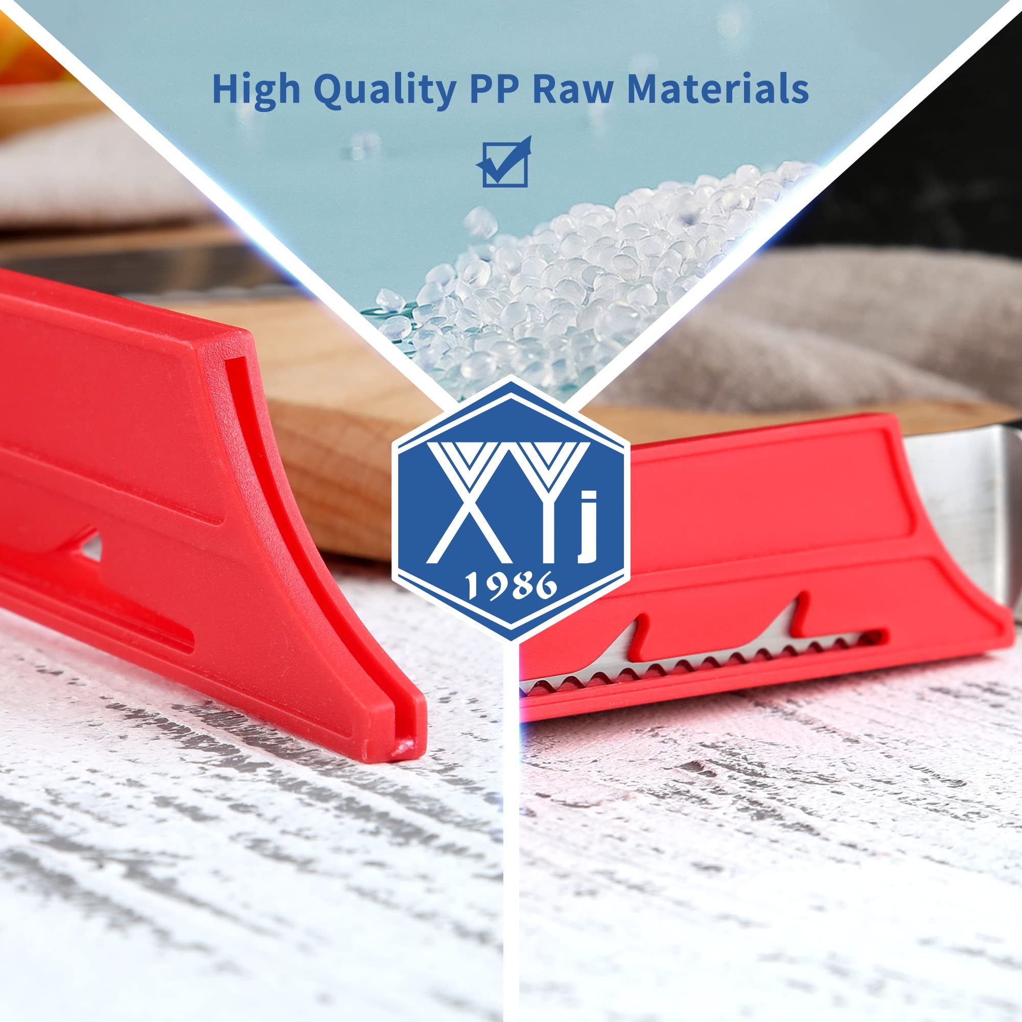 2-Pack Universal Safety Knife Covers - Red Blade Guards for Kitchen Knives (Fits 8