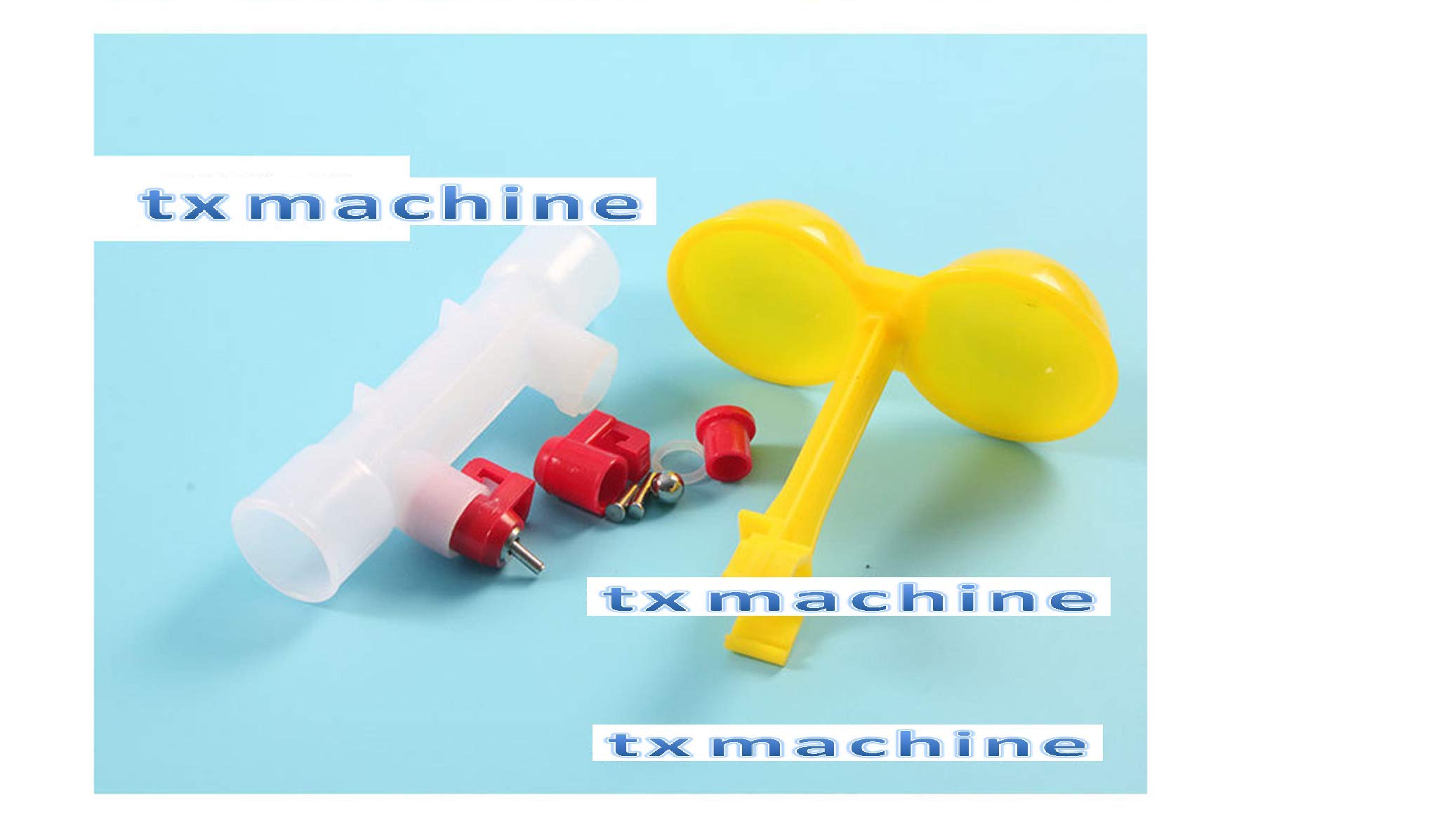 Stainless Steel T-Ball Poultry Drinker for Chickens & Ducks - Double Nipple Waterer with Hanging Cups (2 Pack, 20mm/0.78