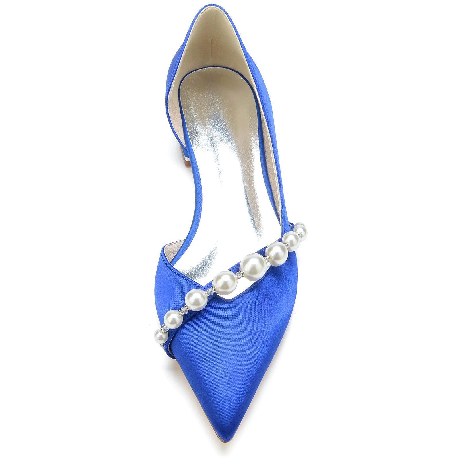 Flat Heel 2.5cm Silk-Like Comfortable Shoes CK0264 - Perfect for Office, Wedding & Casual Wear