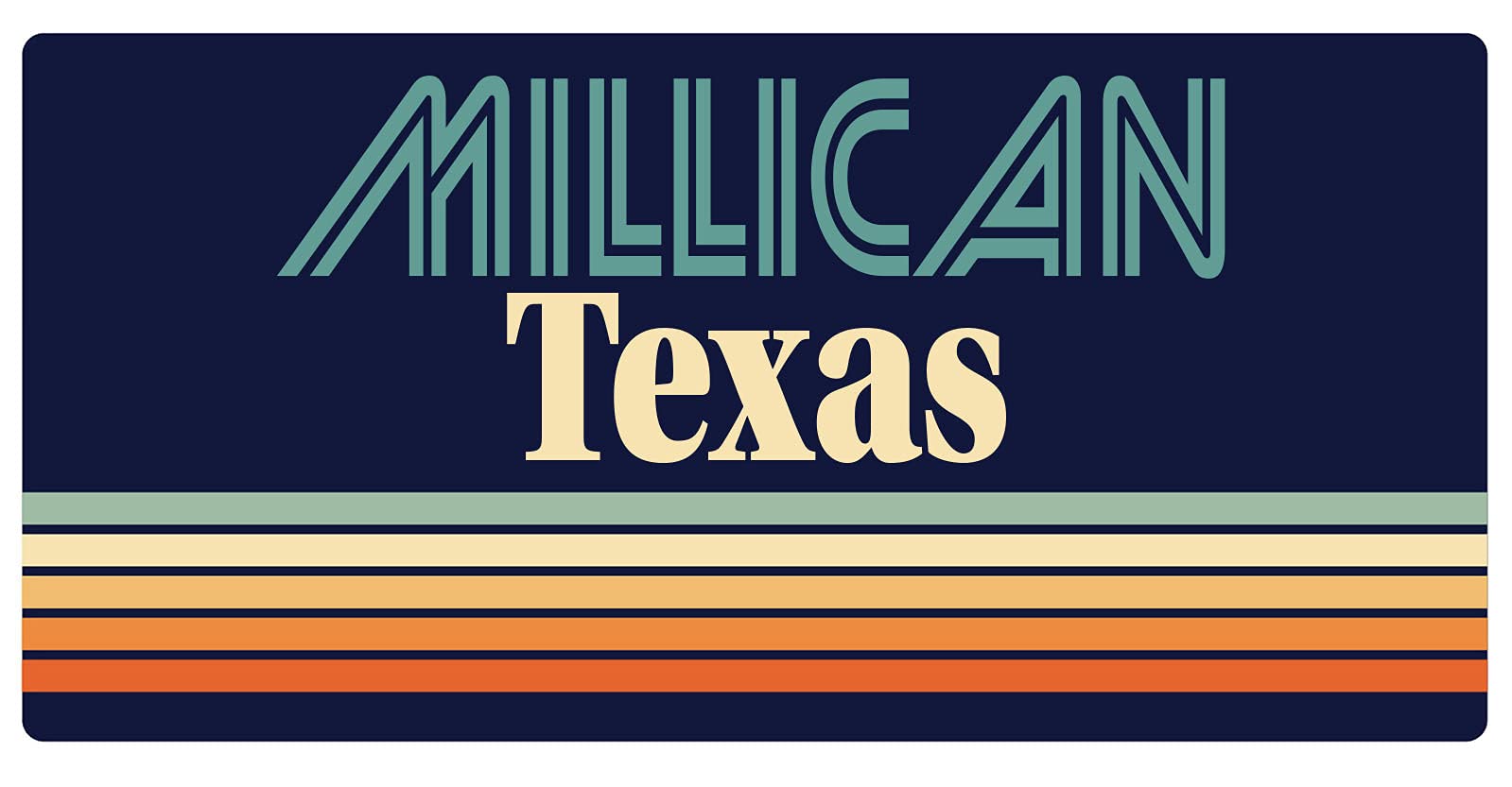 Vintage Texas Fridge Magnet - Millican 5 x 2.5 Inch Retro Style Decorative Magnet for Refrigerator, Office, Home & Travel Souvenirs