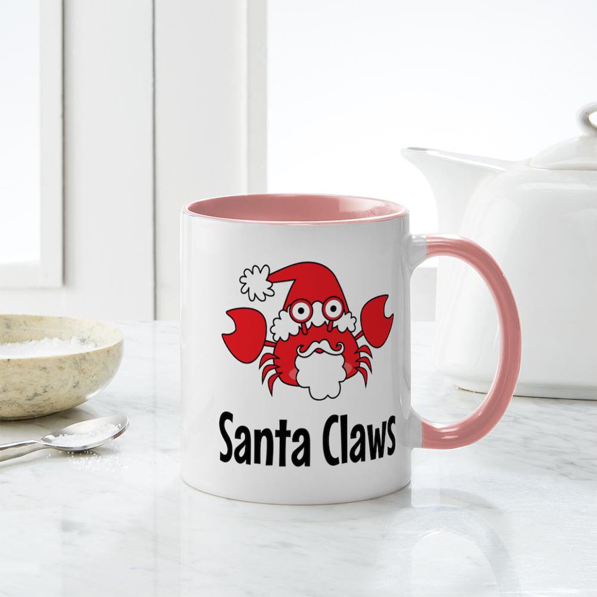 Santa Claws 11 oz (325 ml) Ceramic Coffee Mug - Funny Christmas Gift for Cat Lovers | Perfect for Holiday Coffee, Tea & Hot Cocoa at Home or Office