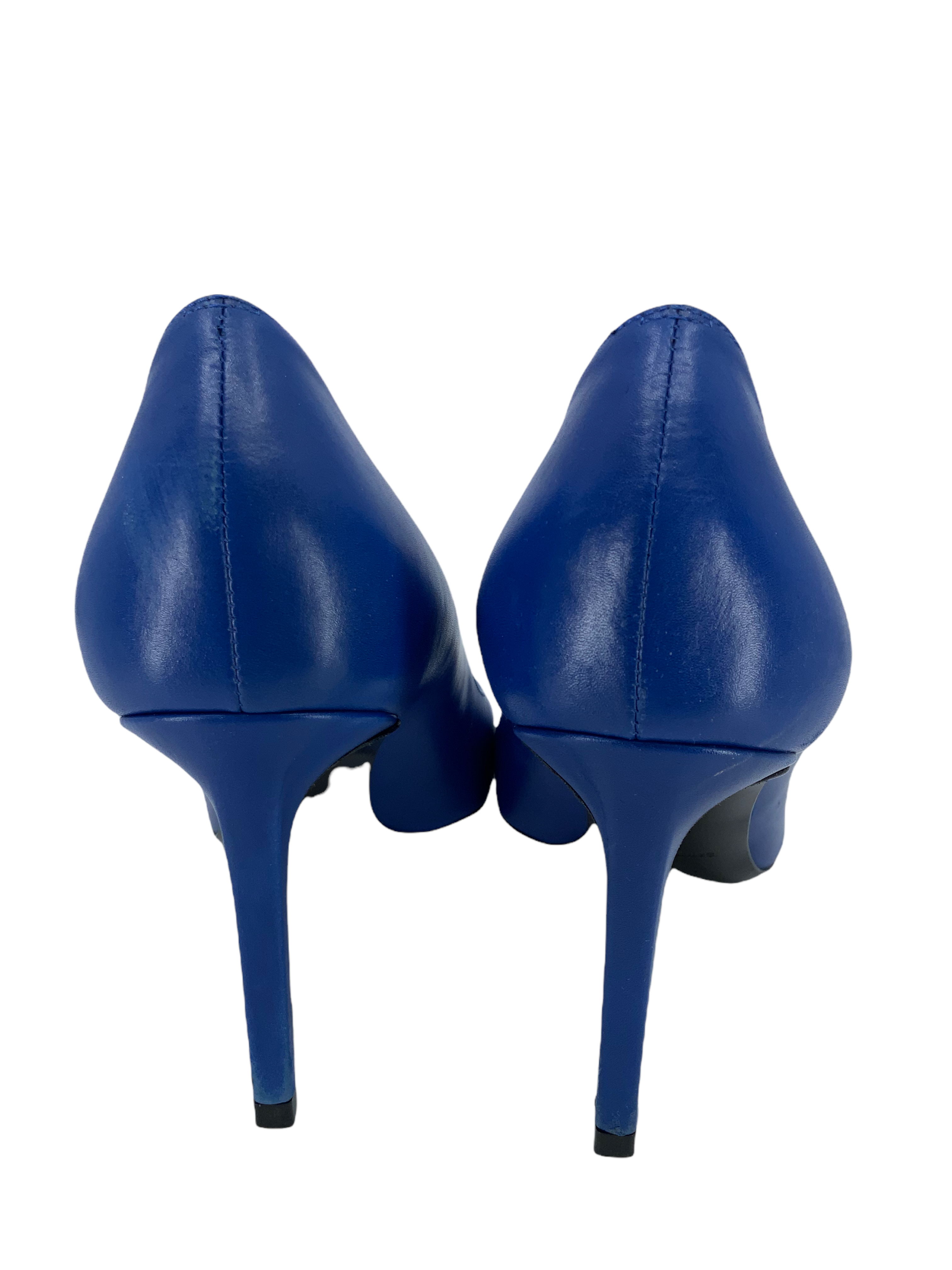 Saint Laurent Bi-Color Cap Toe Pumps Women's Size 8 | Luxury Designer Heels for Office, Party & Special Occasions