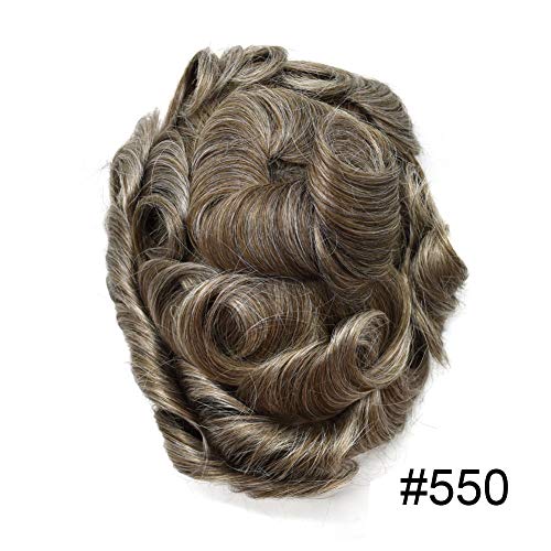 #550 #5 Medium Light Brown With 50% Synthetic Grey-110% Light To Medium Density
