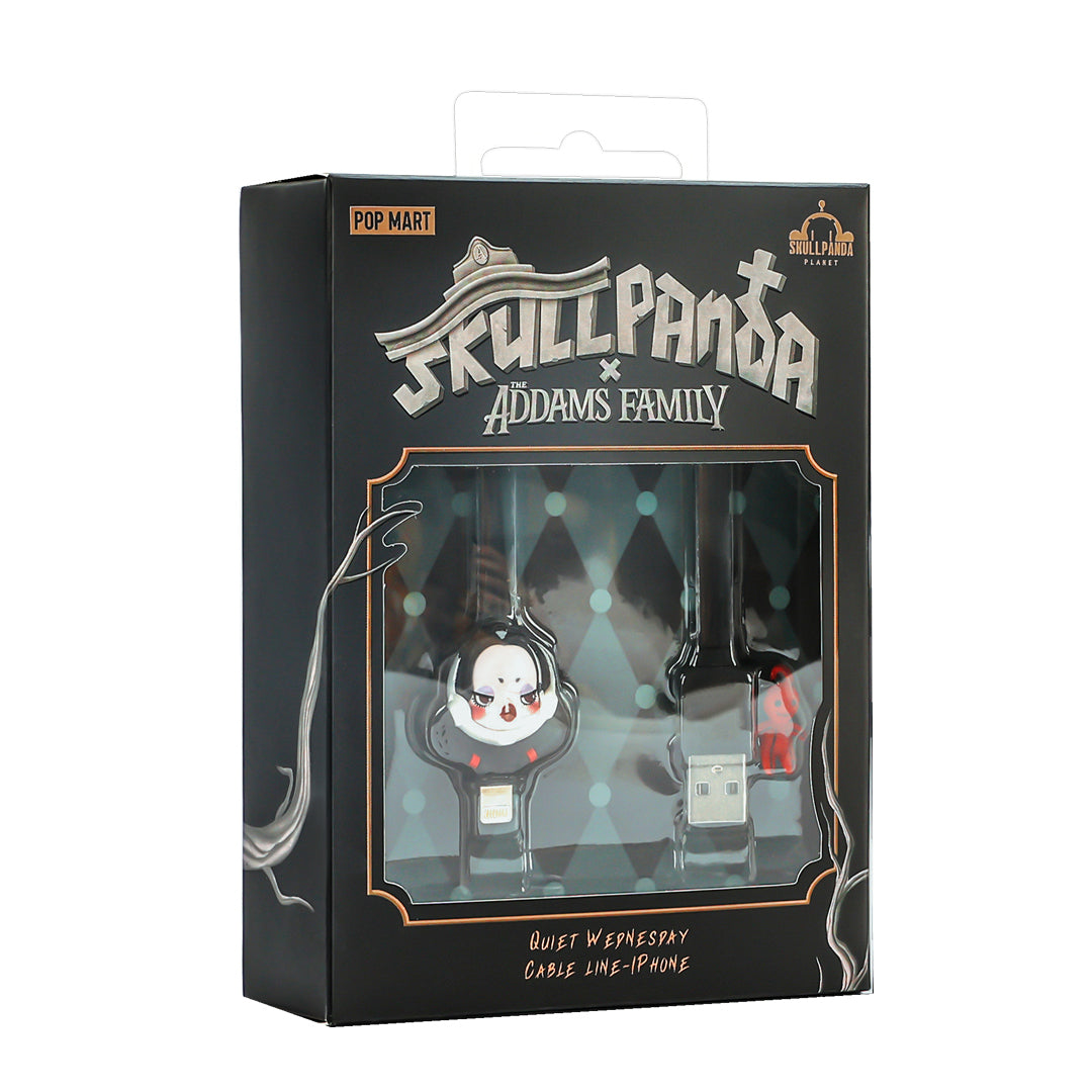 POP MART SKULLPANDA The Addams Family Series iPhone Charging Cable - Fast Charging USB Cable for iPhone 13/12/11/X/8 - Perfect for Home, Office & Travel Use