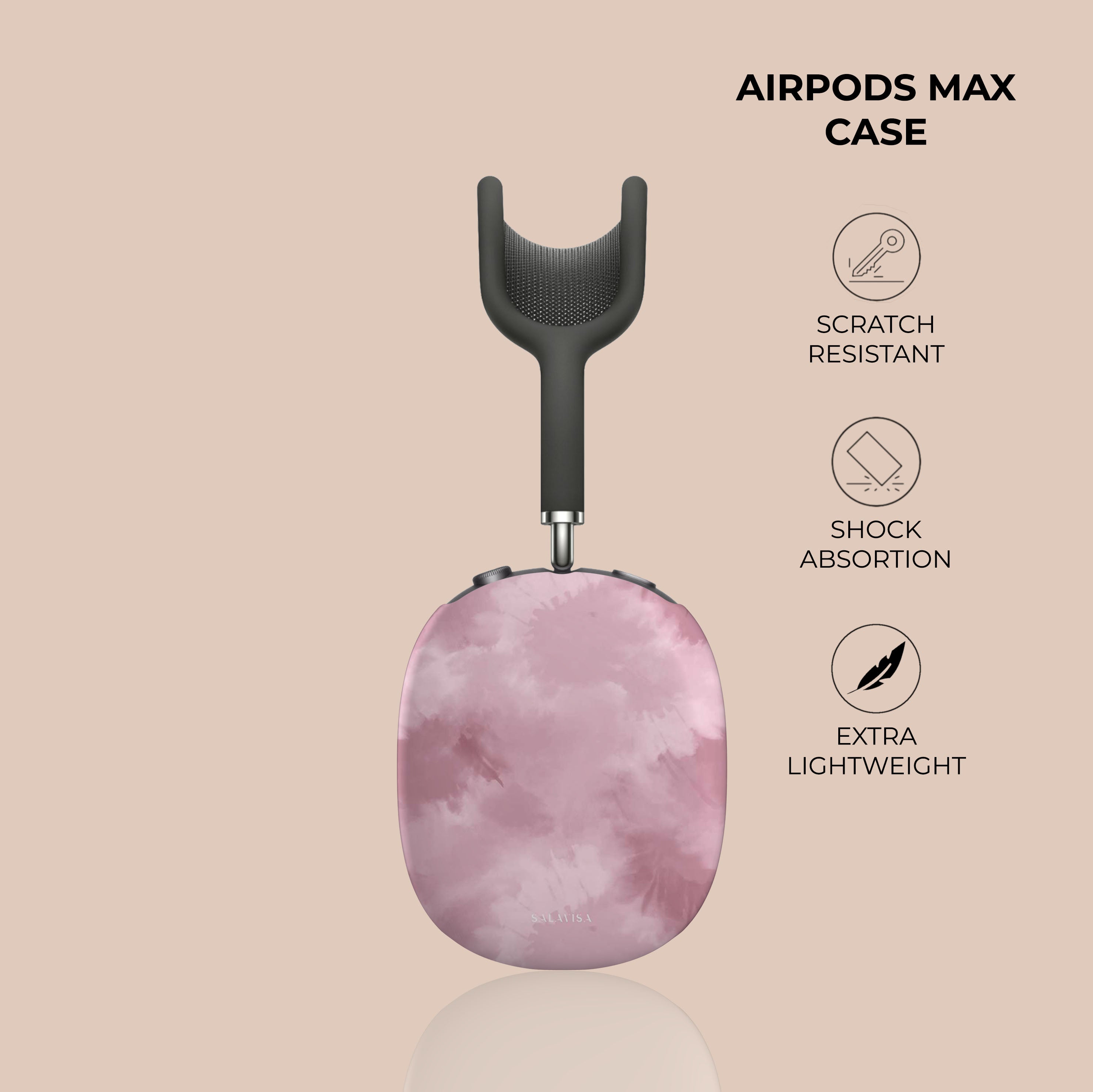 Pink Tie Dye AirPods Max Case - Protective Cover for Apple AirPods Max Headphones | Trendy & Durable | Perfect for Travel, Gym & Daily Use