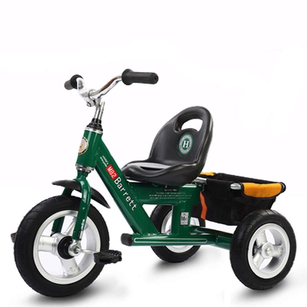 **Green Multifunctional Kids Bike Walker with Foot Pedal - Portable Baby Stroller & Tricycle for Indoor & Outdoor Use - Perfect for Toddler Playtime, Park Rides, and Learning to Walk**