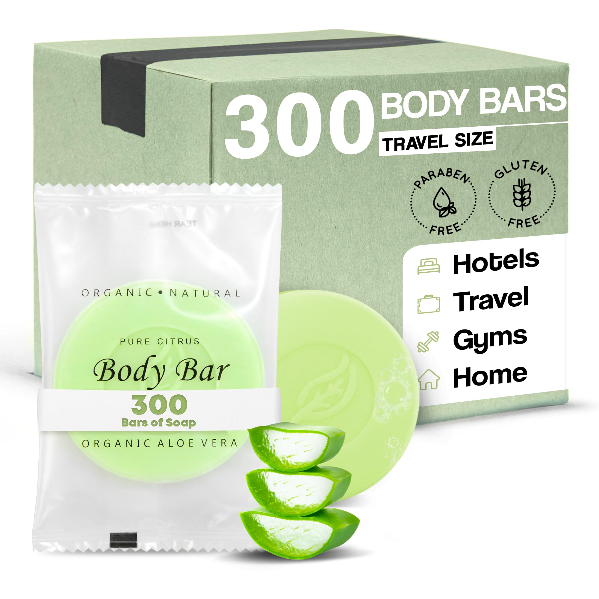Bar Soap for Travel - 1 oz Hotel Amenities (Pack of 300) | Perfect for Hotels, Guest Houses & Travel Kits