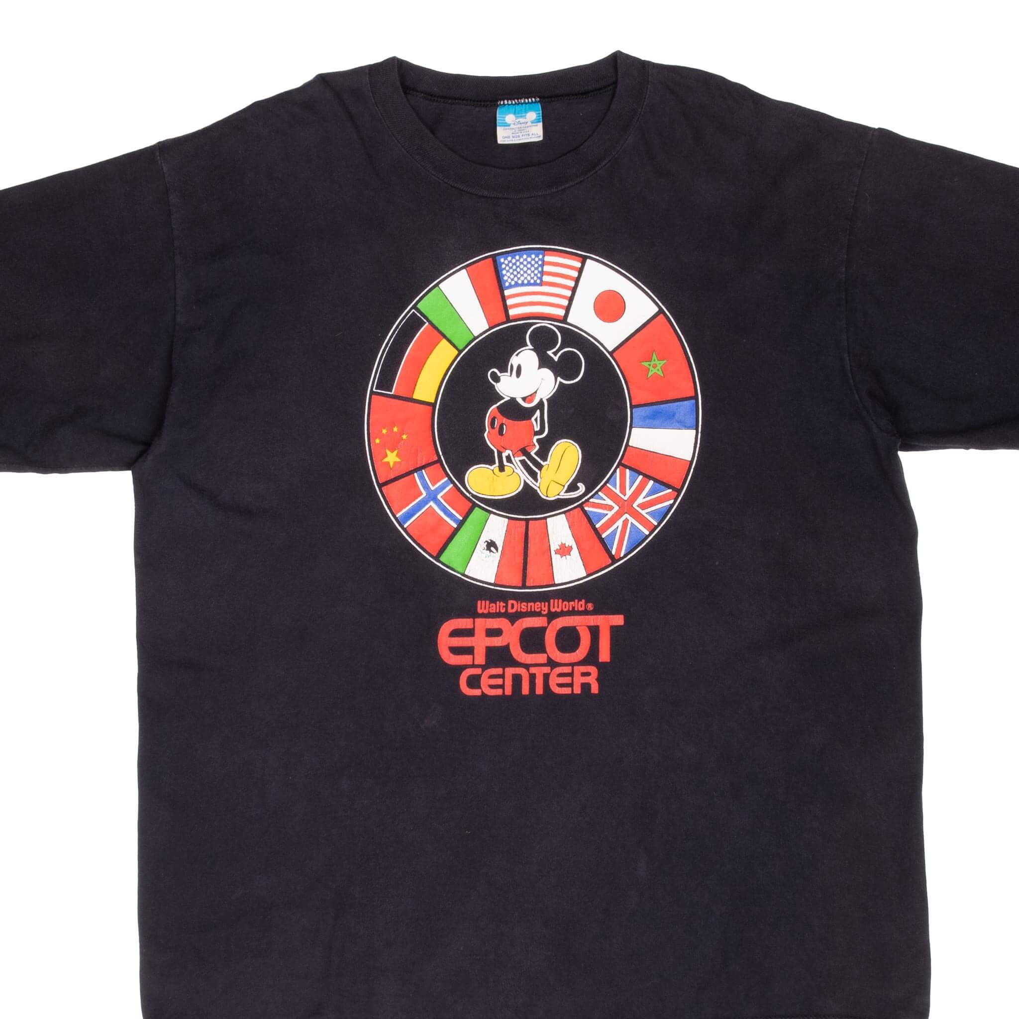 Vintage Disney Mickey Mouse EPCOT 1990s Graphic T-Shirt XL - Retro Cotton Tee Made in USA - Perfect for Disney Fans, Theme Park Lovers & 90s Nostalgia Fashion