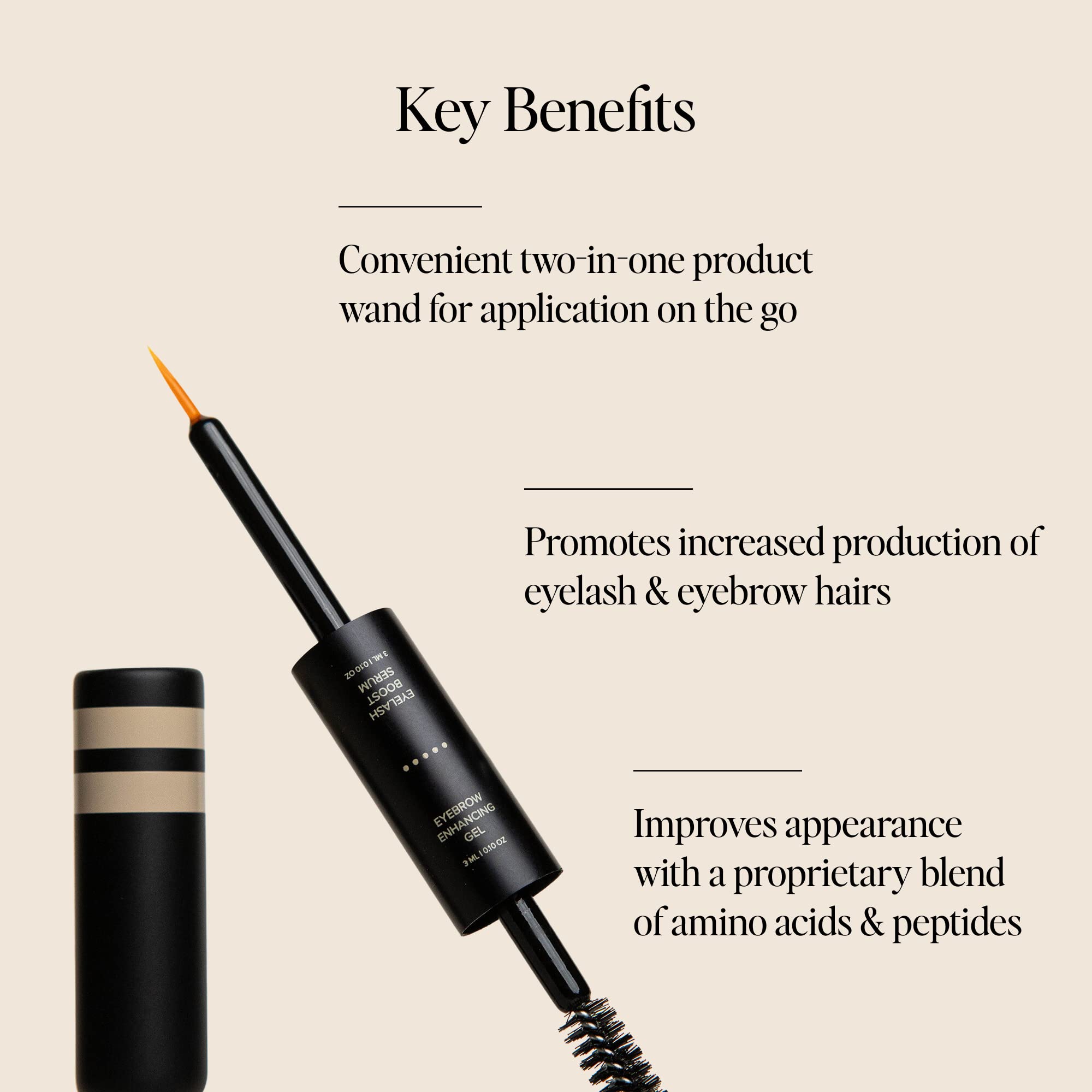 DIME Beauty Boost Duo - Travel-Sized Eyelash Serum & Eyebrow Enhancing Gel for Lash Growth - 3ml Each | Perfect for Daily Use & Travel Skincare Routine