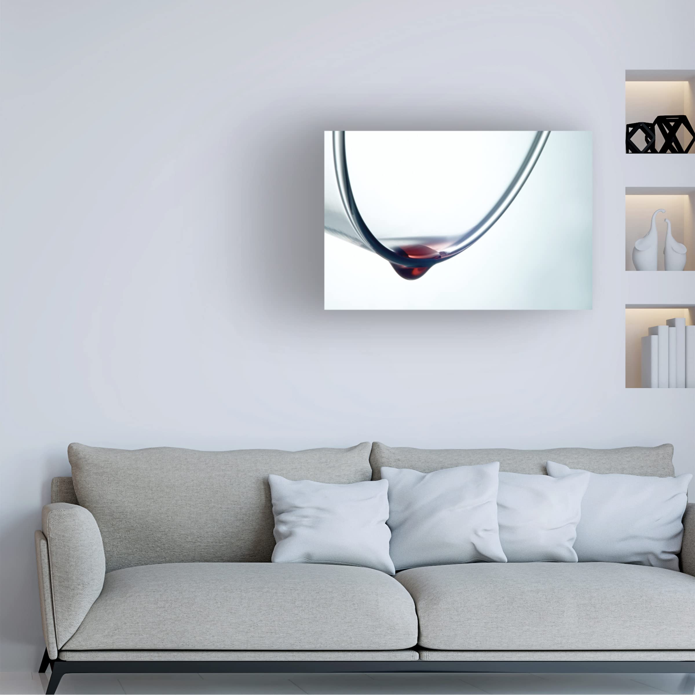 Tom Pavlasek 'Drop Of Wine' Canvas Wall Art Print - Modern Home Decor for Living Room, Bedroom & Office - Trademark Fine Art Collection