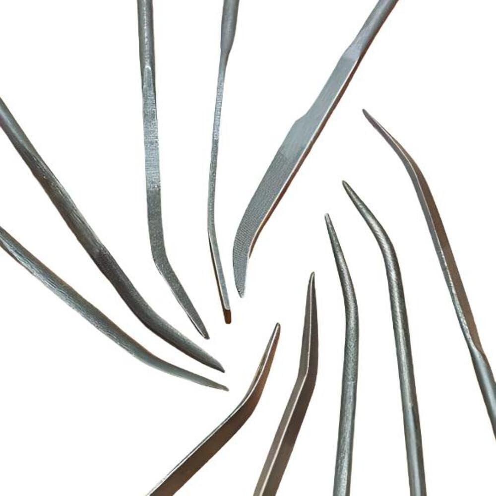Professional Riffler File Set - 6 Piece Woodworking & Metalworking Hand Files for Precision Shaping, Smoothing, and Detailing - Ideal for Jewelry Making, Model Building, and DIY Crafts