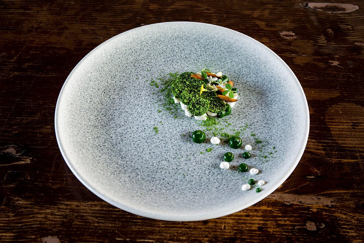 Luca Ocean Service Plate 25cm - Elegant Ceramic Dinner Plate for Seafood, Sushi & Appetizers - Perfect for Restaurants, Catering & Home Dining