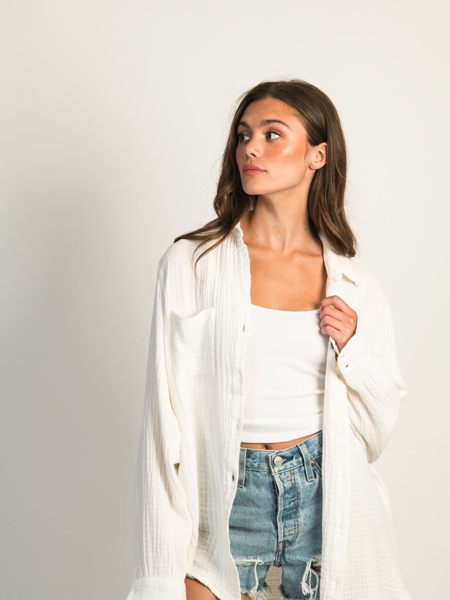 BILLABONG Women's SWELL Button-Up Blouse - Stylish Casual Shirt for Beach, Office & Everyday Wear