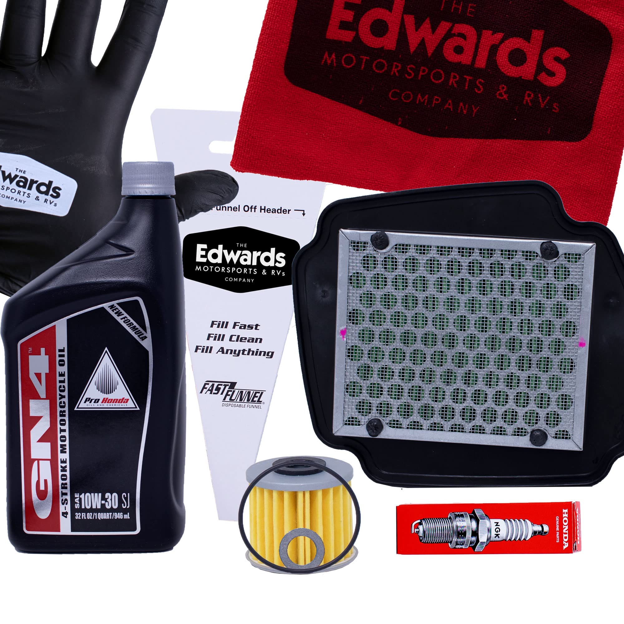 Edwards Complete Oil Change Kit for 2022-2025 Honda Grom Motorcycle - Includes Air Filter & All Necessary Components | Perfect for DIY Maintenance & Motorcycle Care