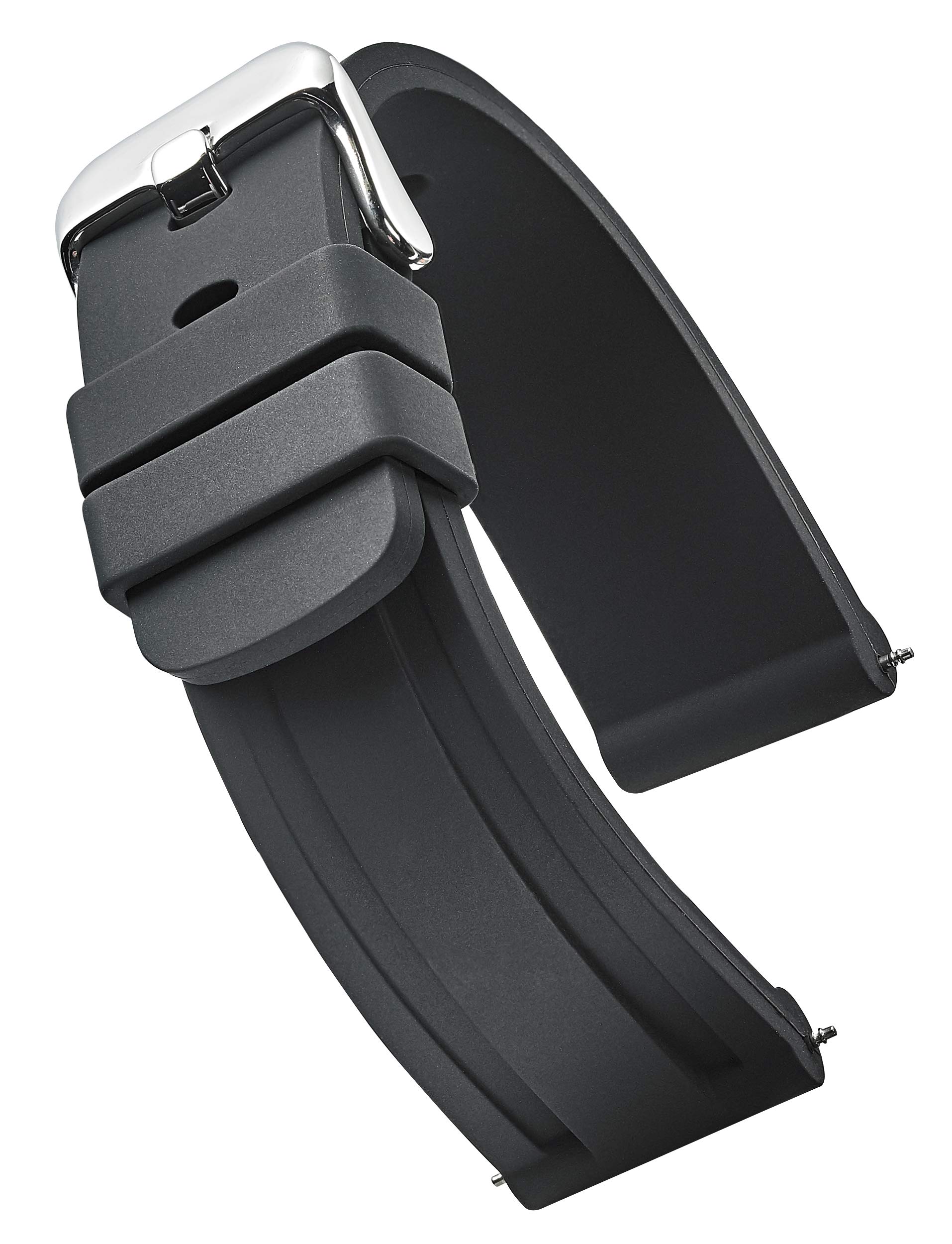 Premium Heavy Duty Sporty Silicone Watch Band - Durable Rubber Replacement Strap for Men & Women - Quick Release Waterproof Watch Strap - Fits Regular & Smart Watches - Ideal for Sports, Swimming & Everyday Wear