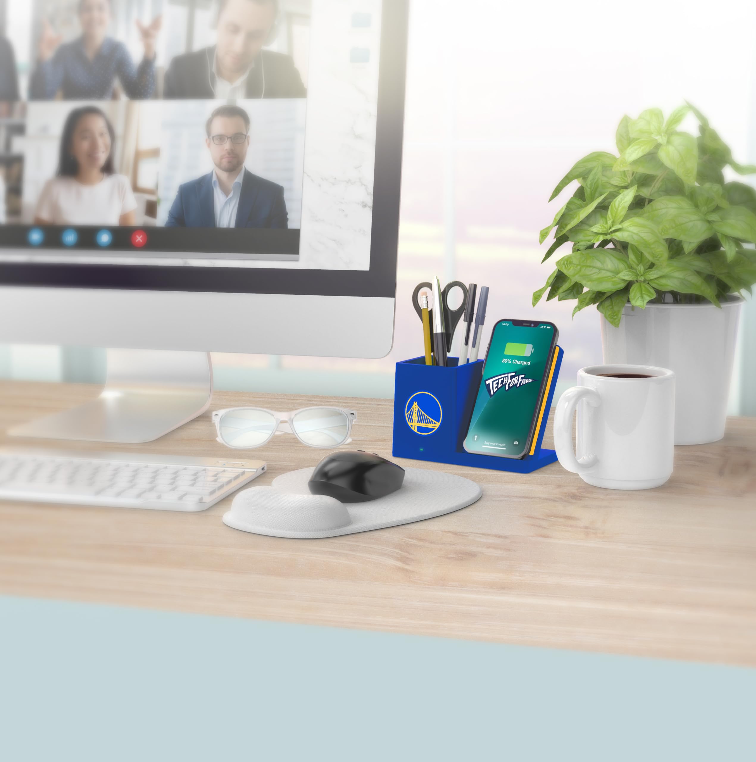 SOAR Wireless Charger & Desktop Organizer - Fast Qi Charging Stand with Phone Holder, Cable Management for iPhone, Samsung, AirPods | Perfect for Office, Home, Bedside & Travel Use