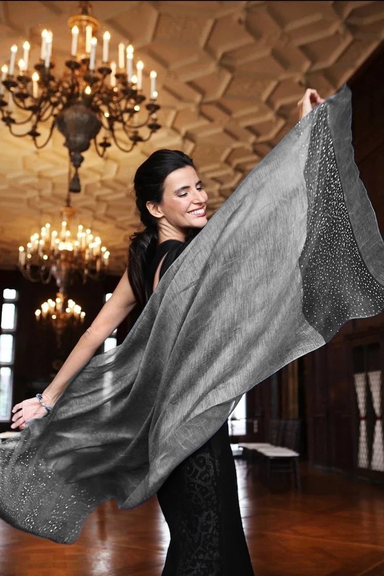 Premium Charcoal Star Gazer Scarf - Soft & Warm Winter Accessory for Women & Men - Perfect for Stargazing, Outdoor Adventures & Cold Weather Fashion
