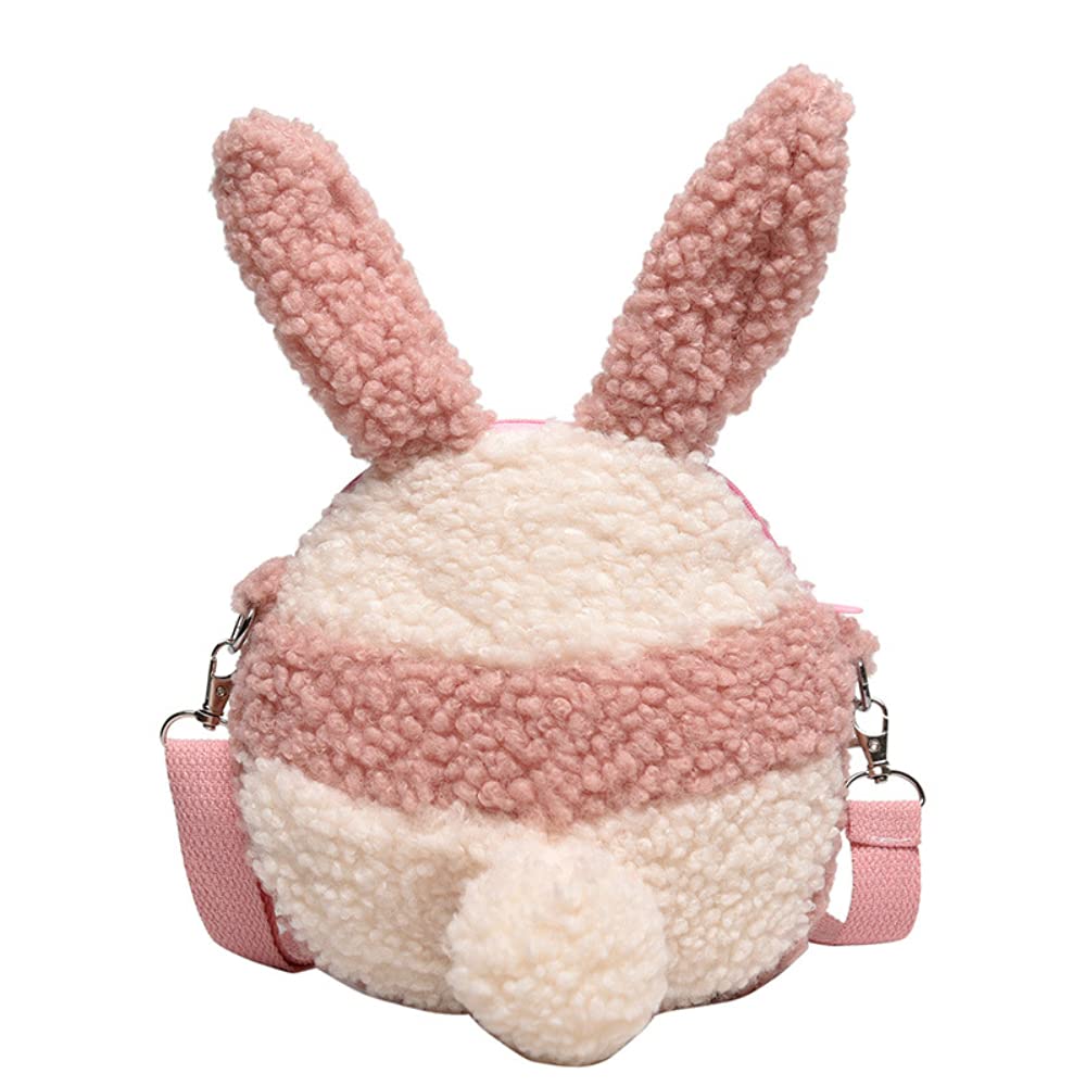 Tykoo Cute Plush Animal Shoulder Backpack - Kawaii Stuffed Toy Coin Purse for Girls, Pink Birthday Gift for Kids & Teens - Perfect for School, Travel & Playdates