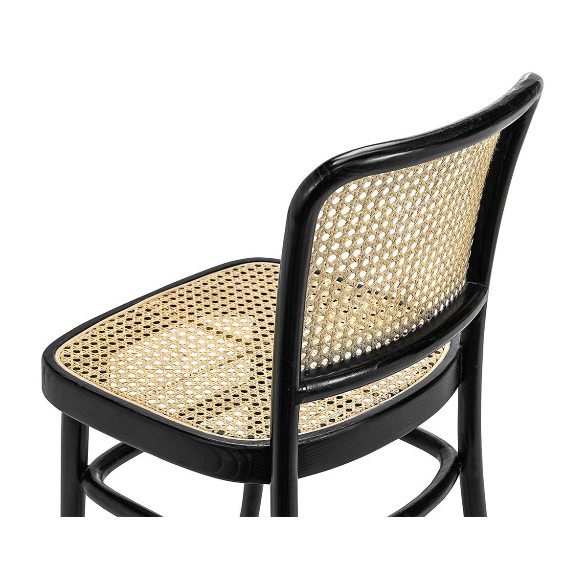 Modern Bentwood Rattan Dining Chairs Set of 2 - Natural Woven Seat & Sturdy Wooden Frame - Perfect for Kitchen, Dining Room, or Breakfast Nook
