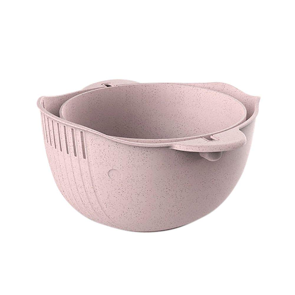 Forart 2-in-1 Kitchen Strainer and Colander Set - Large Plastic Washing Bowl with Rotatable Double-Layer Drain Basket for Cleaning Fruits, Vegetables, Pasta, and Salad - Perfect for Meal Prep, Cooking, and Healthy Eating