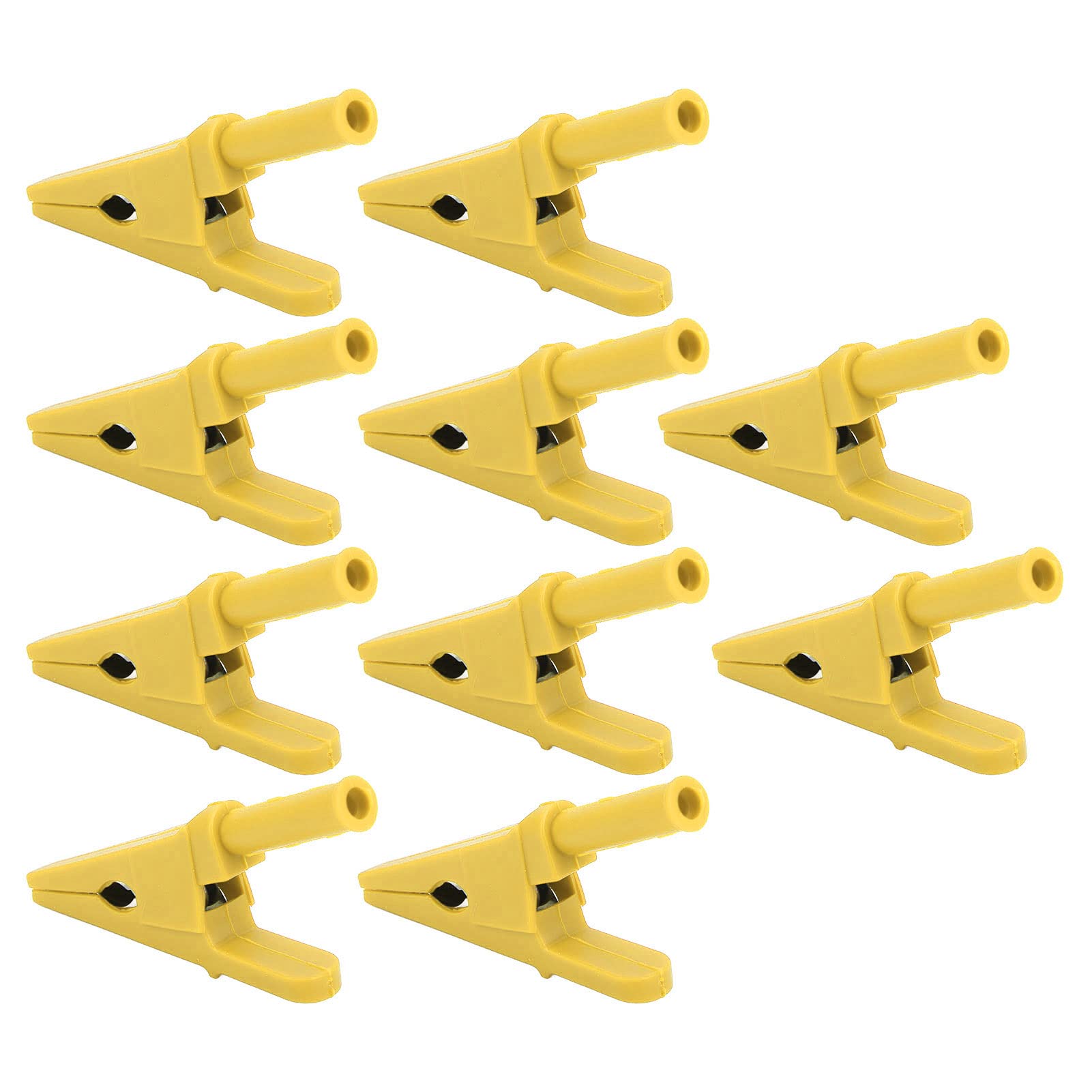 Electrical Test Clamps 10Pcs - Brass Conductivity Clips for Circuit Experiments & Power Testing