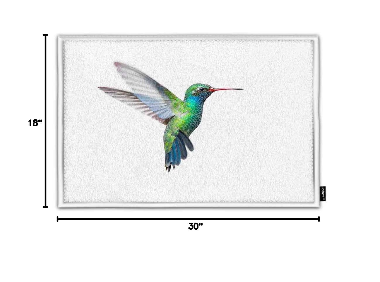 Non-Slip Hummingbird Doormat - Super Soft Flannel Fabric for Bathroom, Kitchen & Entryway - Waterproof & Durable Floor Mat for Home Decor & Safety