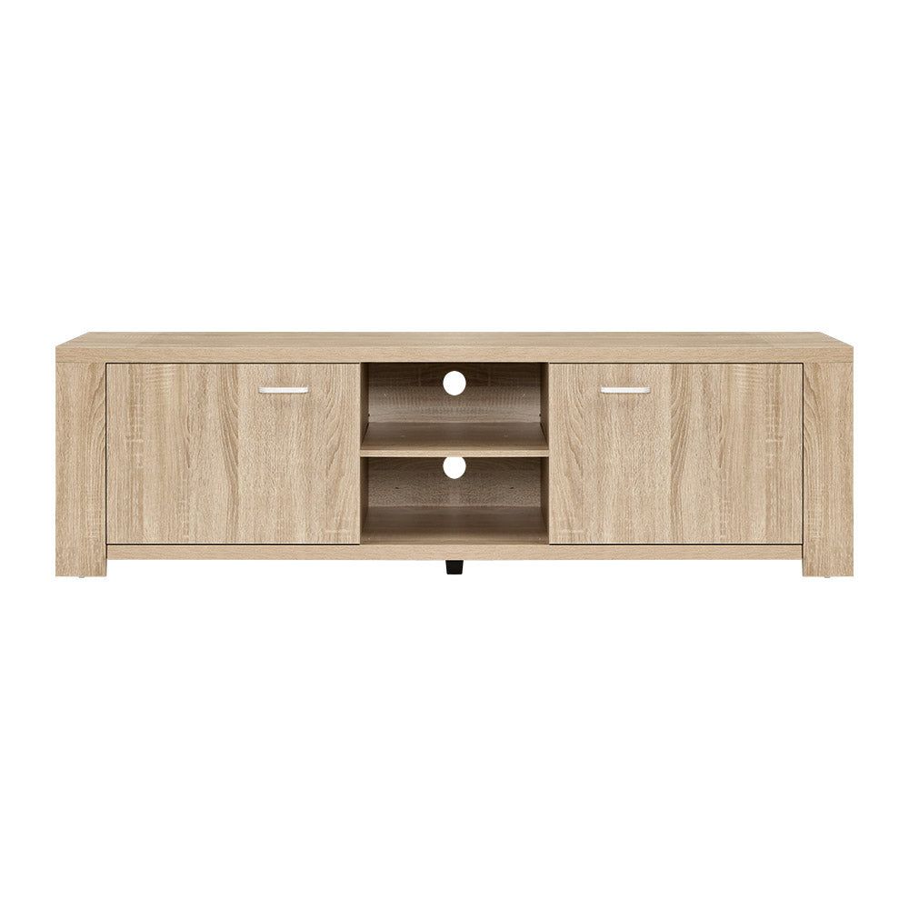 Artiss 160cm Oak TV Stand Entertainment Center - Modern TV Cabinet with Storage for Living Room, Bedroom & Home Theater