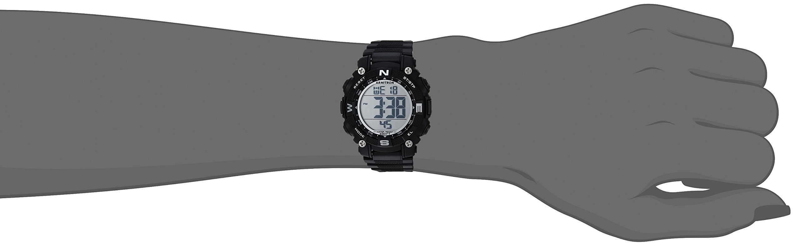 Armitron Sport Unisex Digital Chronograph Watch with Resin Strap - Waterproof, Shock Resistant for Running, Swimming & Outdoor Activities (Model 45/7099)