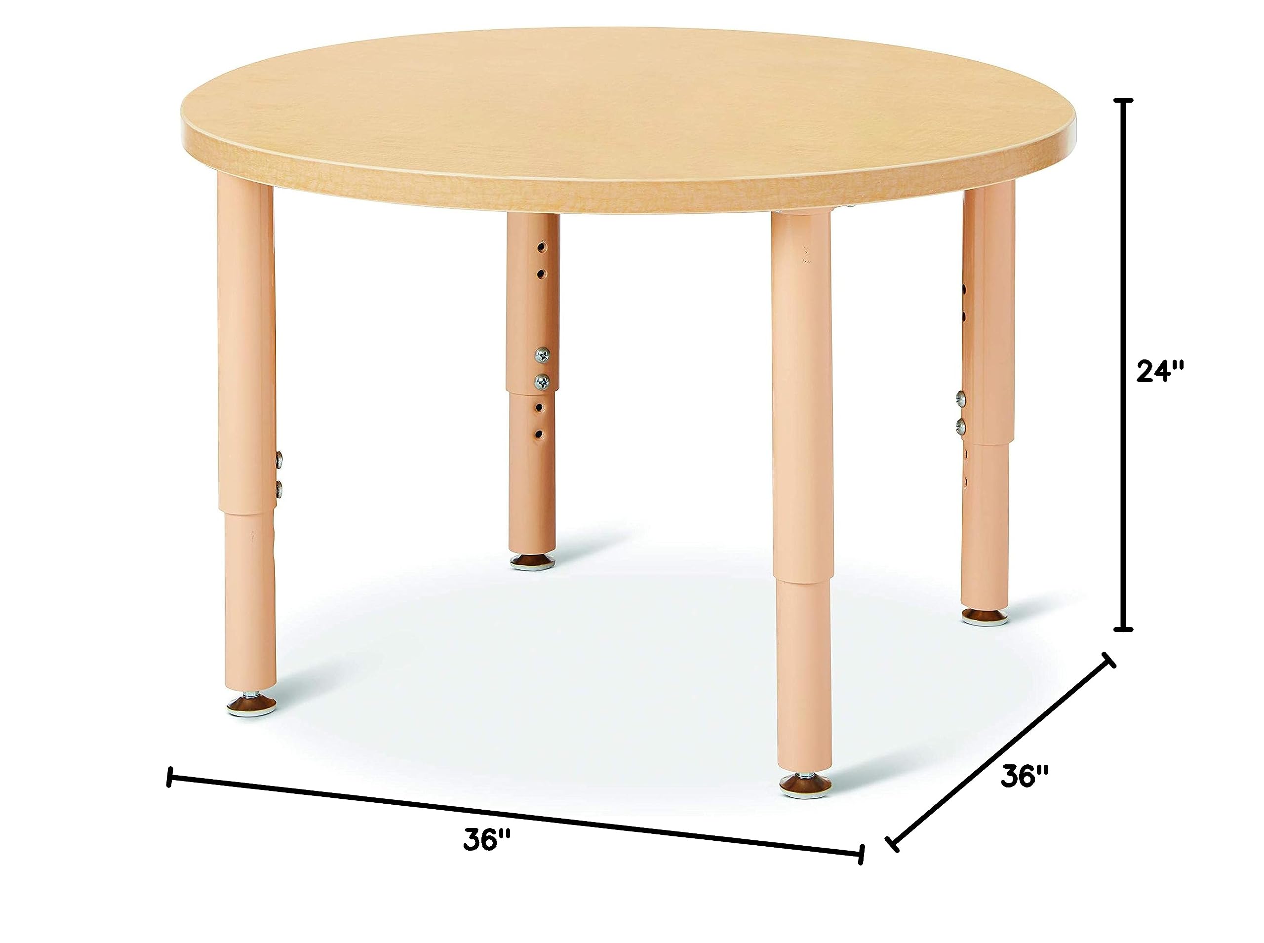 Jonti-Craft 6262JCP251 PurposePlus 36-Inch Round Table - Durable School & Classroom Furniture for Kids, Perfect for Preschool, Daycare & Learning Centers
