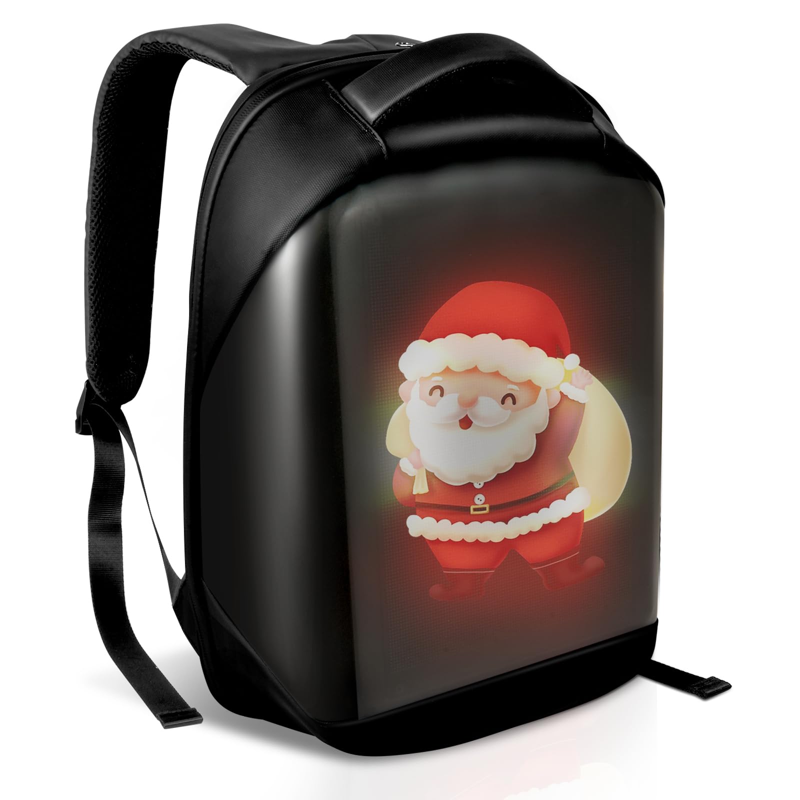 Programmable LED Backpack with Full-Color Screen - Waterproof Laptop Backpack for Travel, Camping & Cycling - Custom DIY Digital Display Backpack for Tech Enthusiasts & Outdoor Adventures