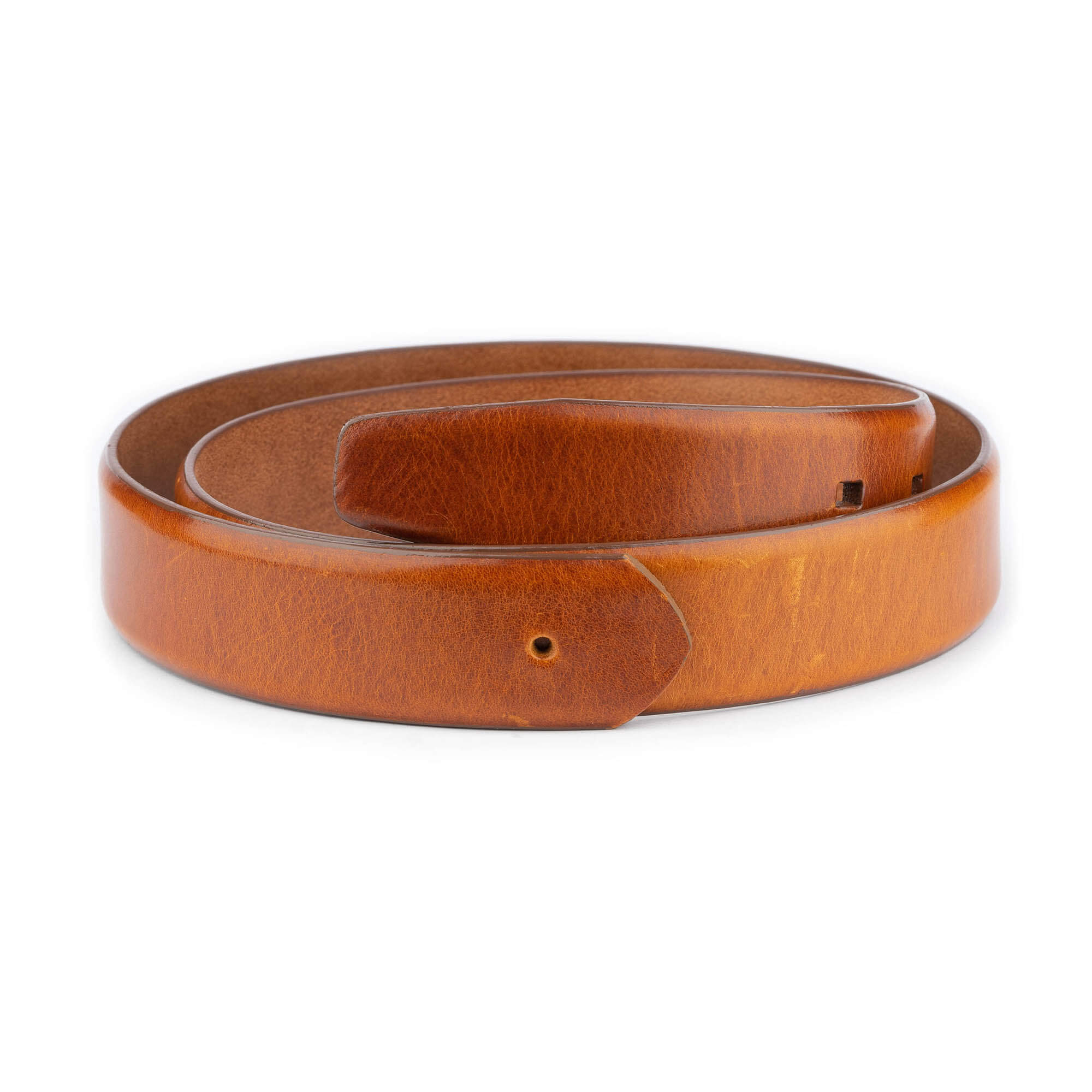 Men's Genuine Leather Belt - Cognac Brown Replacement Strap for Ferragamo Buckles | Dress Belt for Business, Casual & Formal Wear