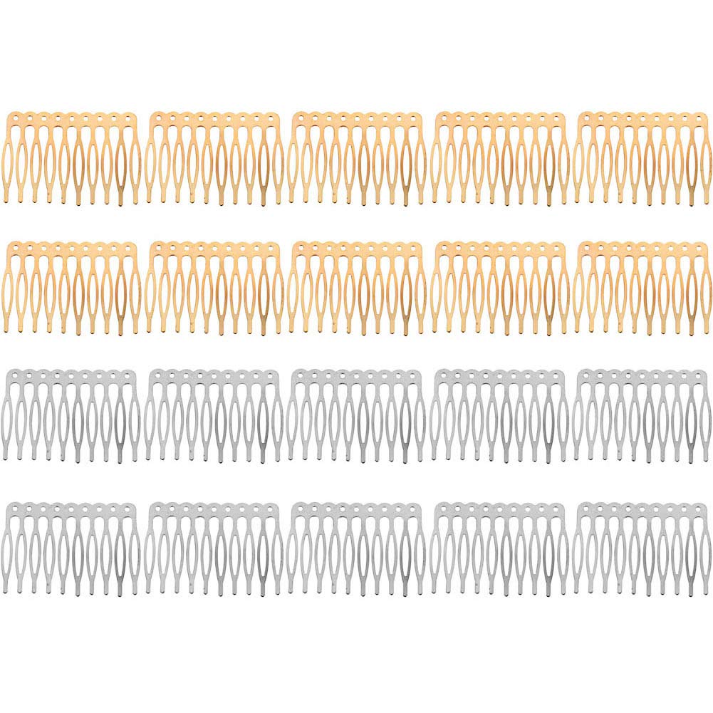 20pcs Metal Hair Combs for DIY Accessories - Women & Girls Hair Bows Making