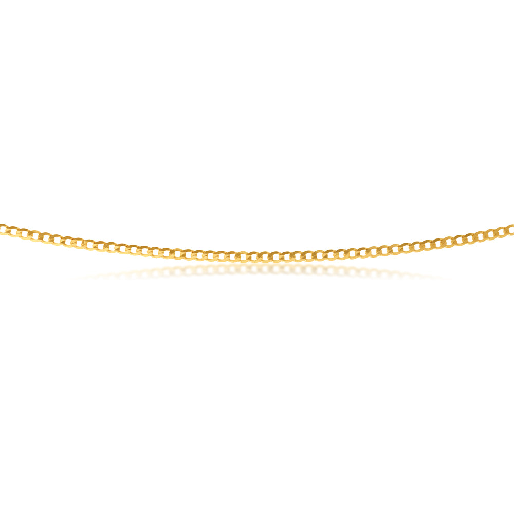 9ct Yellow Gold 45cm Curb Chain Necklace for Women - Durable & Stylish Jewelry for Everyday Wear, Gifts & Special Occasions