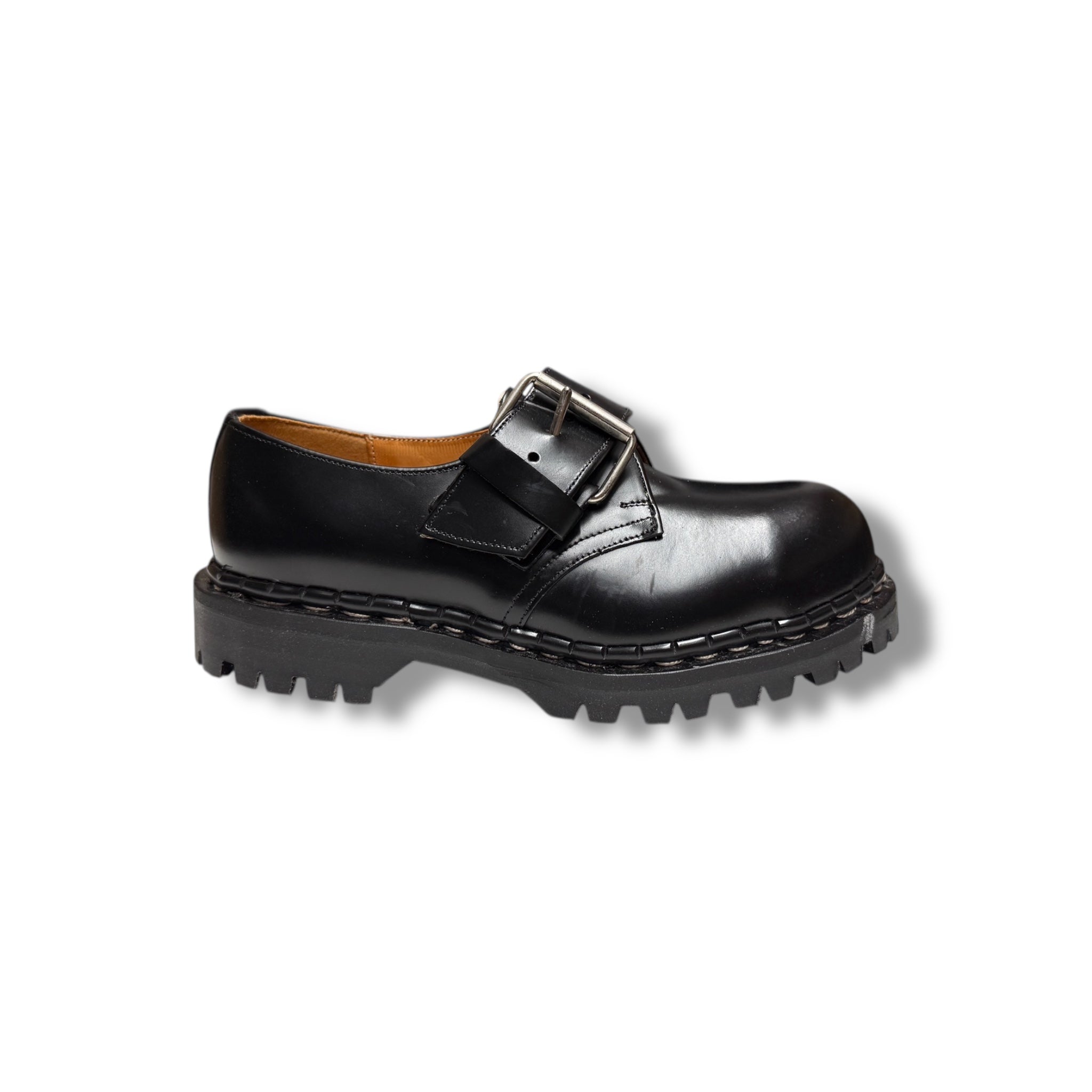 GRIPFAST Black Monk Strap Shoes for Men - Classic Formal Dress Shoes for Business, Office & Wedding - Comfortable Leather Slip-On Loafers