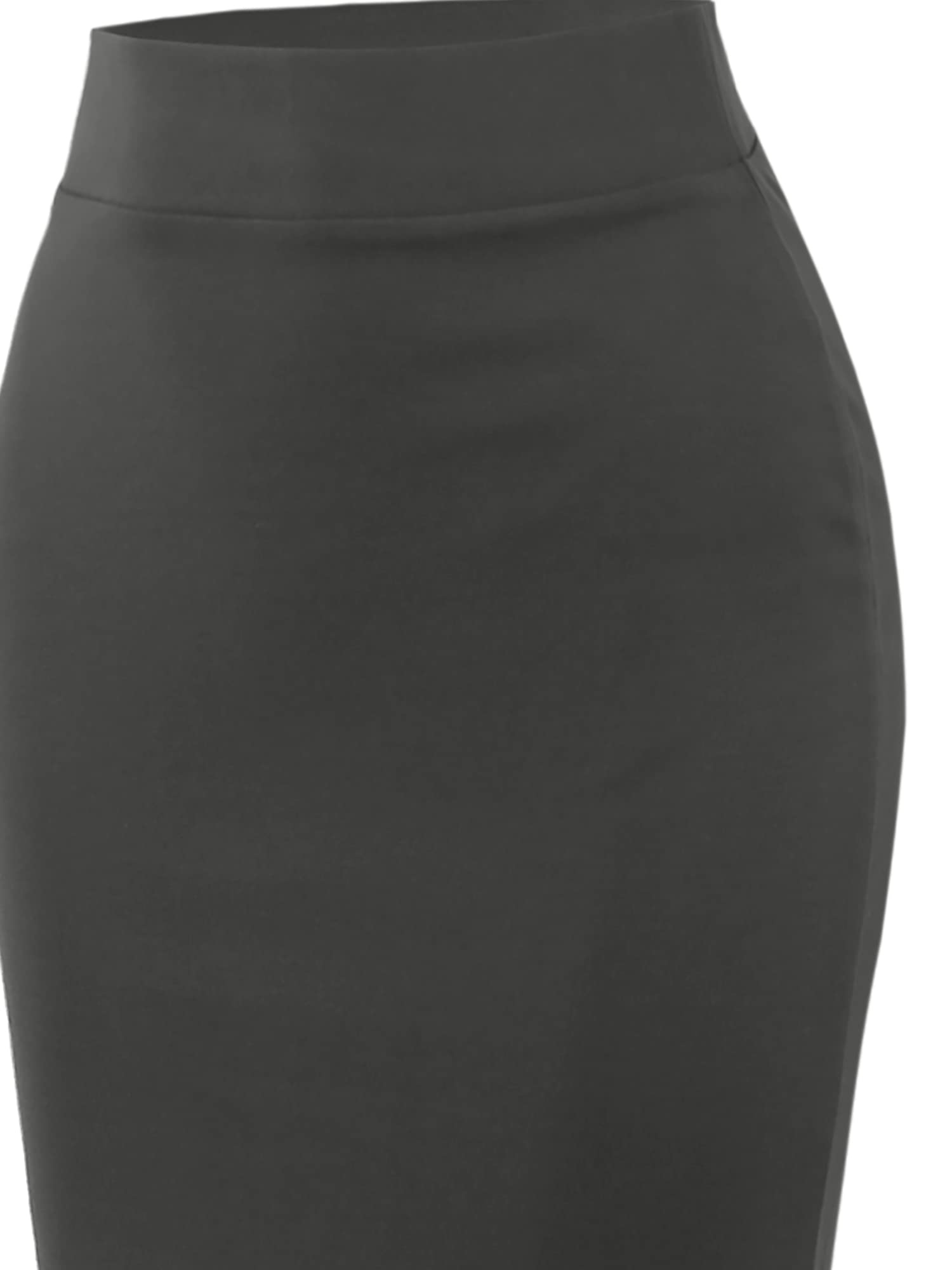 Women's Casual Classic Ponte Knee-Length Pencil Skirt - Comfortable Stretch Office Work Skirt for Business, Travel & Everyday Wear