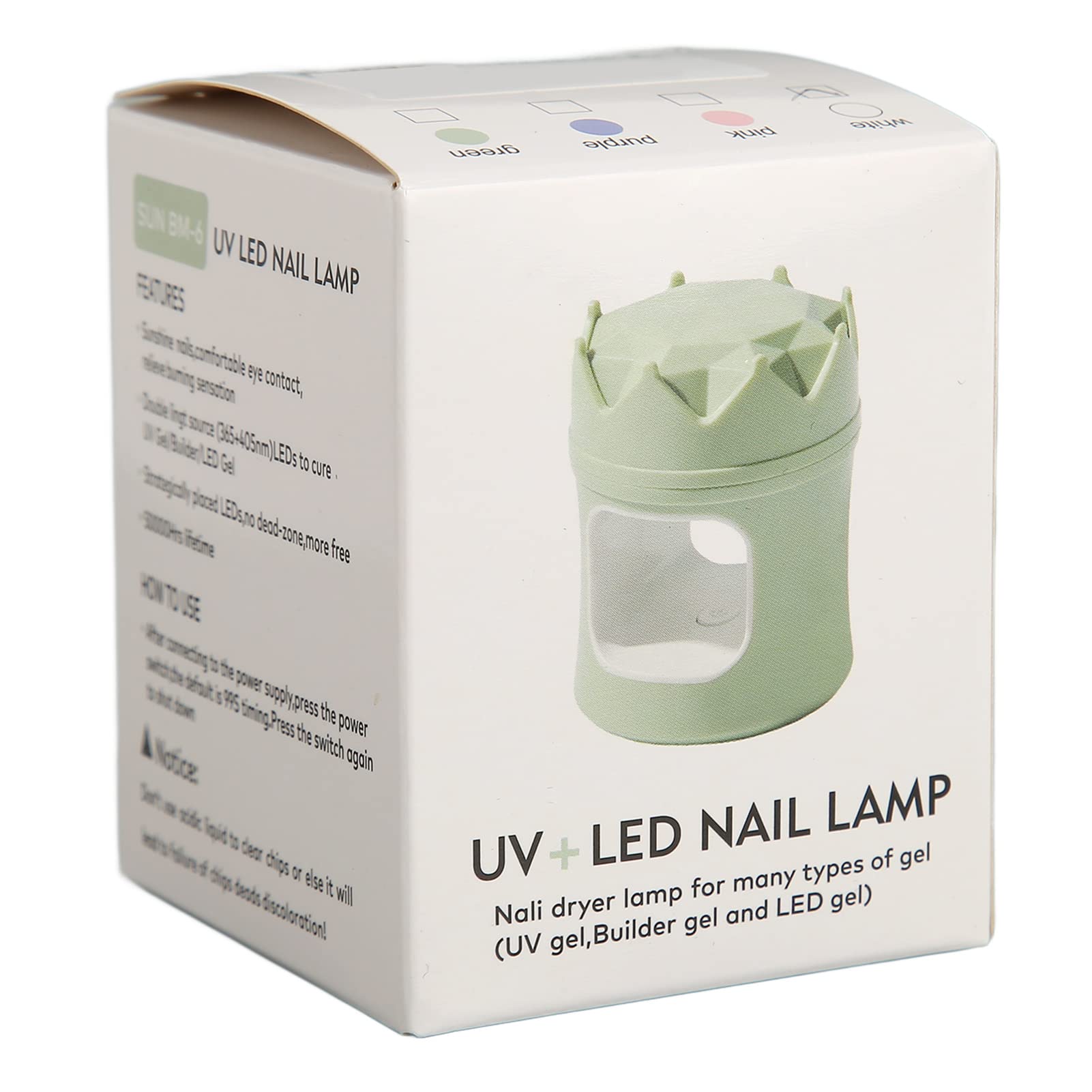 Professional UV Nail Lamp - Portable Fast Drying LED Gel Polish Light for Home Manicure | Mini Nail Dryer for DIY Gel Nails | Perfect for Salons, Travel & At-Home Use (White)