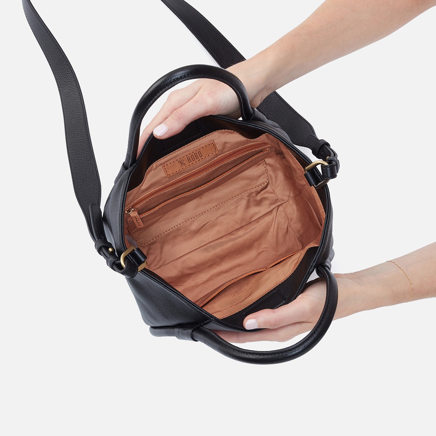 Margot Pebbled Leather Satchel Handbag for Women - Black Crossbody Purse | Perfect for Work, Travel & Everyday Use