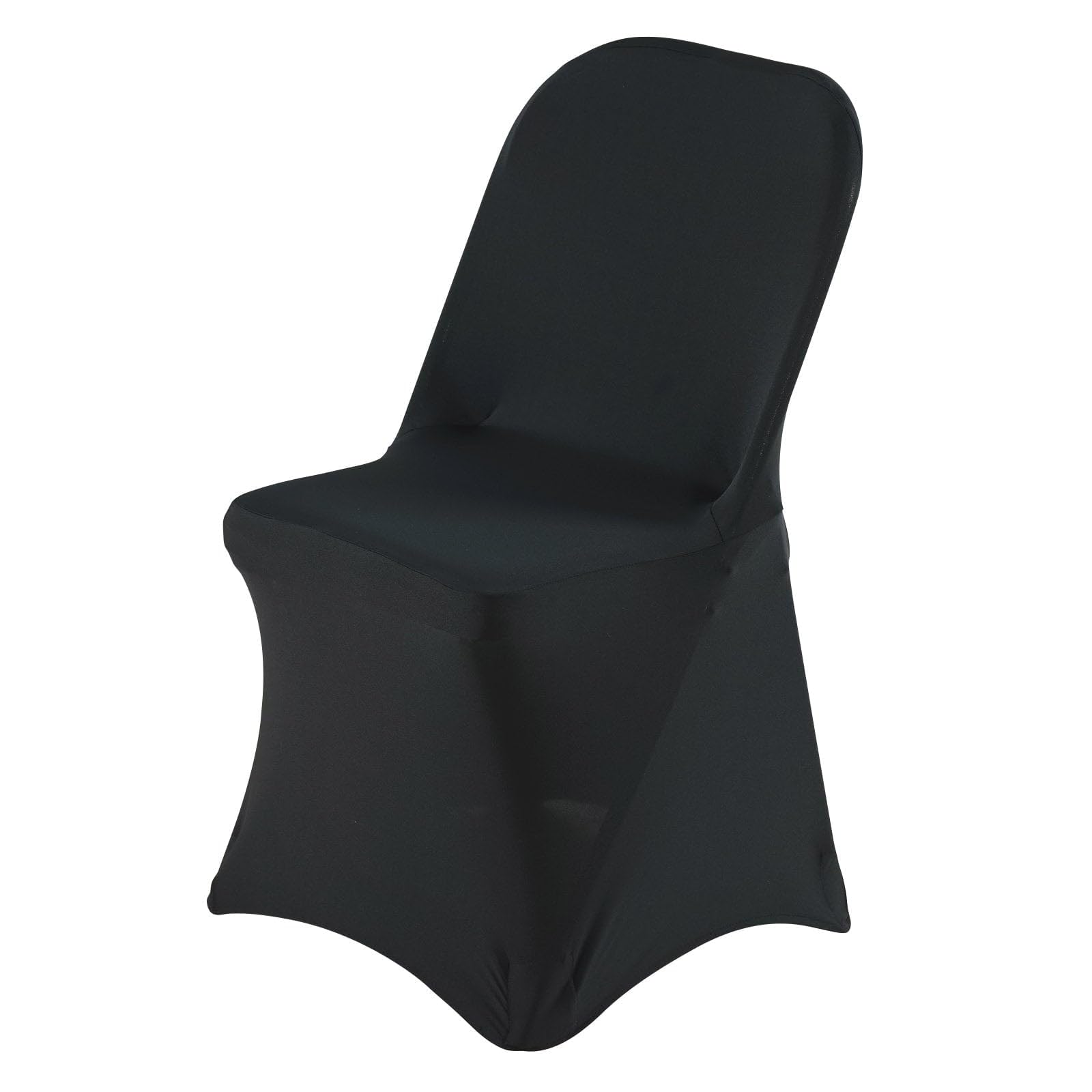 Efavormart 40-Pack Premium Black Spandex Stretch Folding Chair Covers - Elastic Fitted Seat Covers for Weddings, Parties, Events & Home Decor