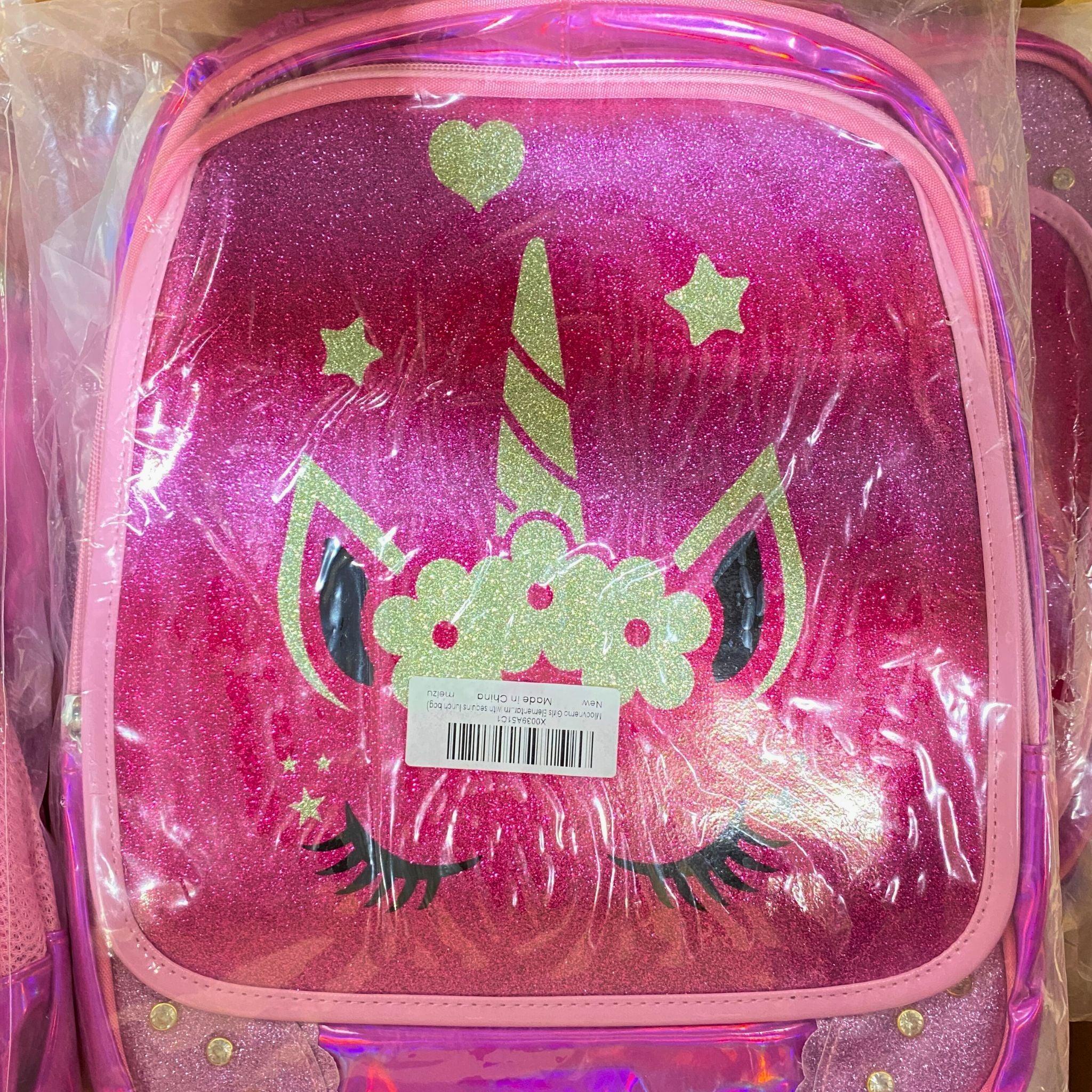 Mloovnemo Girls Elementary Lunch Bag with Sequins - 24 Pcs Bulk Pack for School, Picnic, and Party Lunch Storage