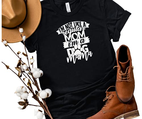 Cute Dog Mama Shirt - Stay at Home Dog Mom T-Shirt with Paw Prints, Perfect Mother's Day & Birthday Gift for Dog Lovers, Plus Size Dog Mom Tee for Casual Wear & Dog Park Outings